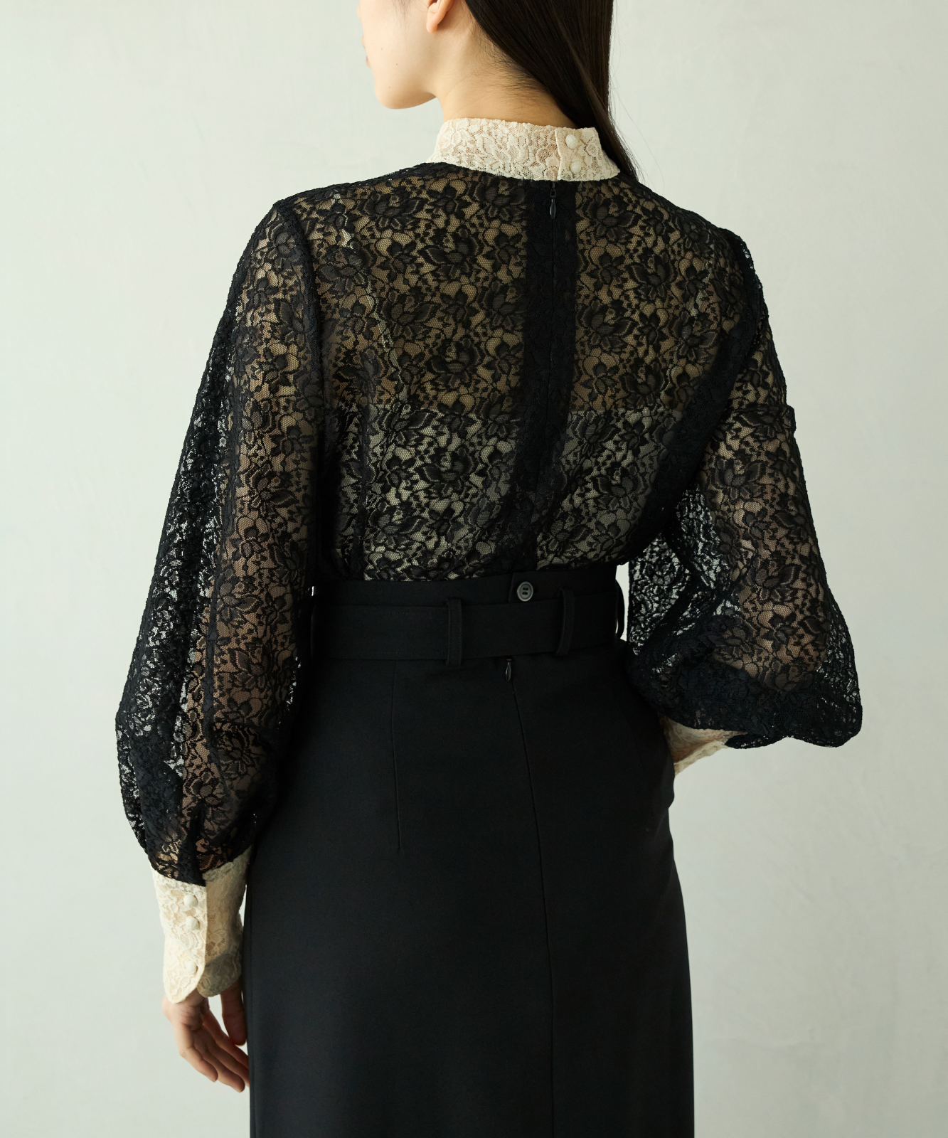 ≪通常販売≫bicolor lace blouse(バイカラーレースブラウス)≪2026年01月26日12:00販売開始≫