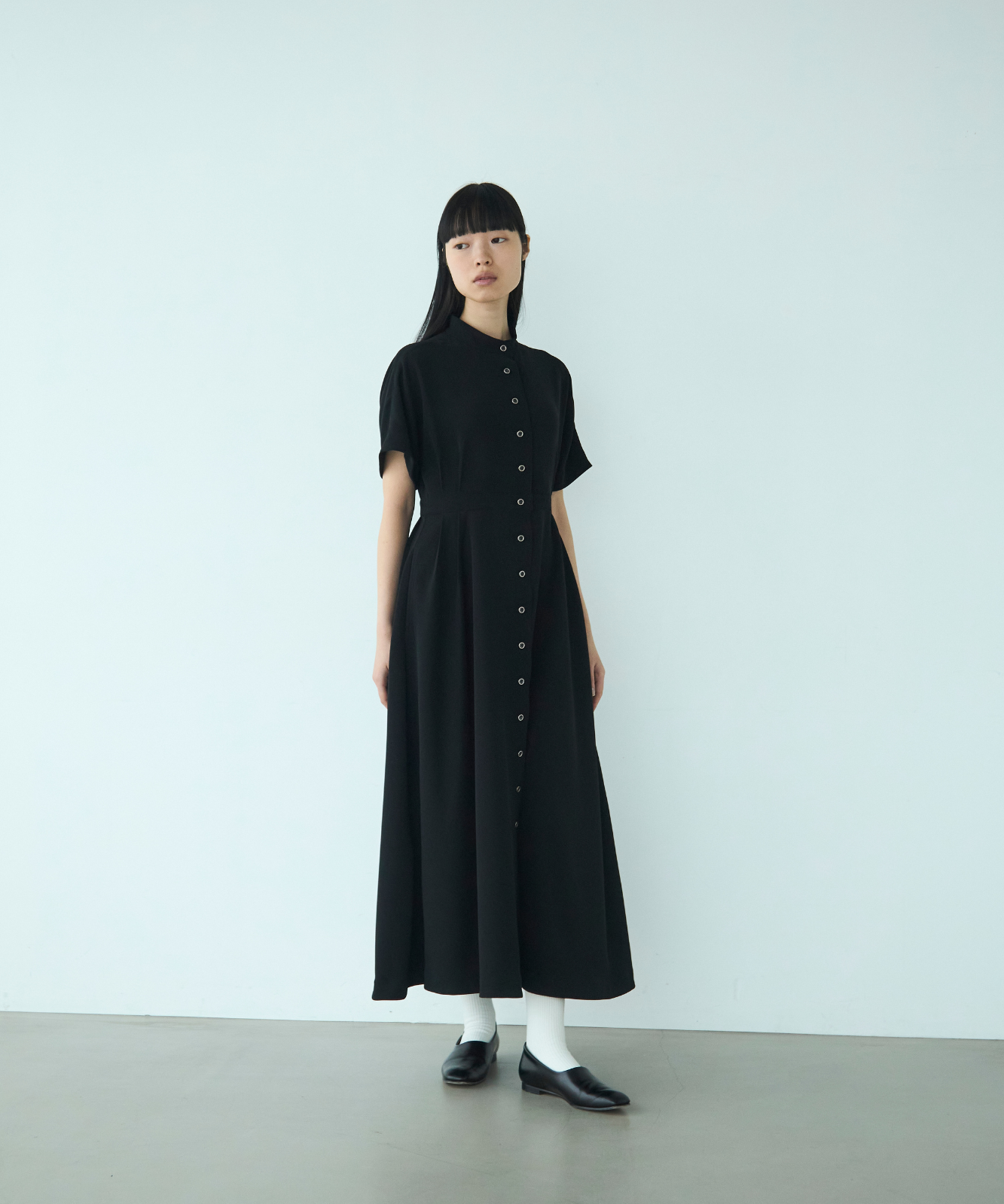 ≪通常販売≫【THE DRESS #63】stand collar dolman sleeve dress(スタンドカラードルマンスリーブドレス)≪2025年7月11日15:00販売開始≫