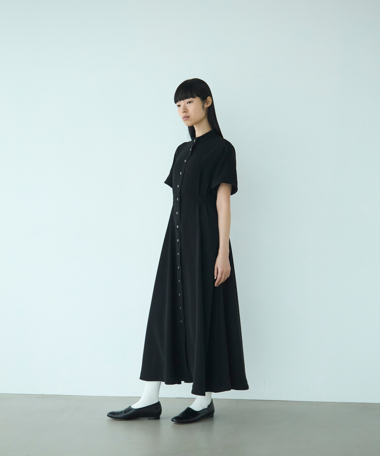 ≪通常販売≫【THE DRESS #63】stand collar dolman sleeve dress(スタンドカラードルマンスリーブドレス)≪2025年7月11日15:00販売開始≫