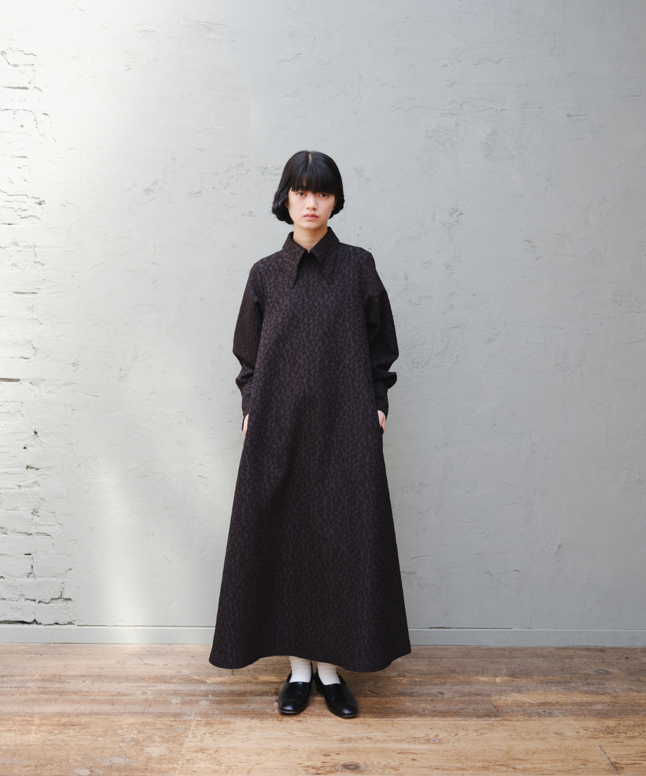 ≪通常販売≫long point collar jacquard onepiece(ロングポイントカラージャカードワンピース)≪2025年10月24日12:00販売開始≫