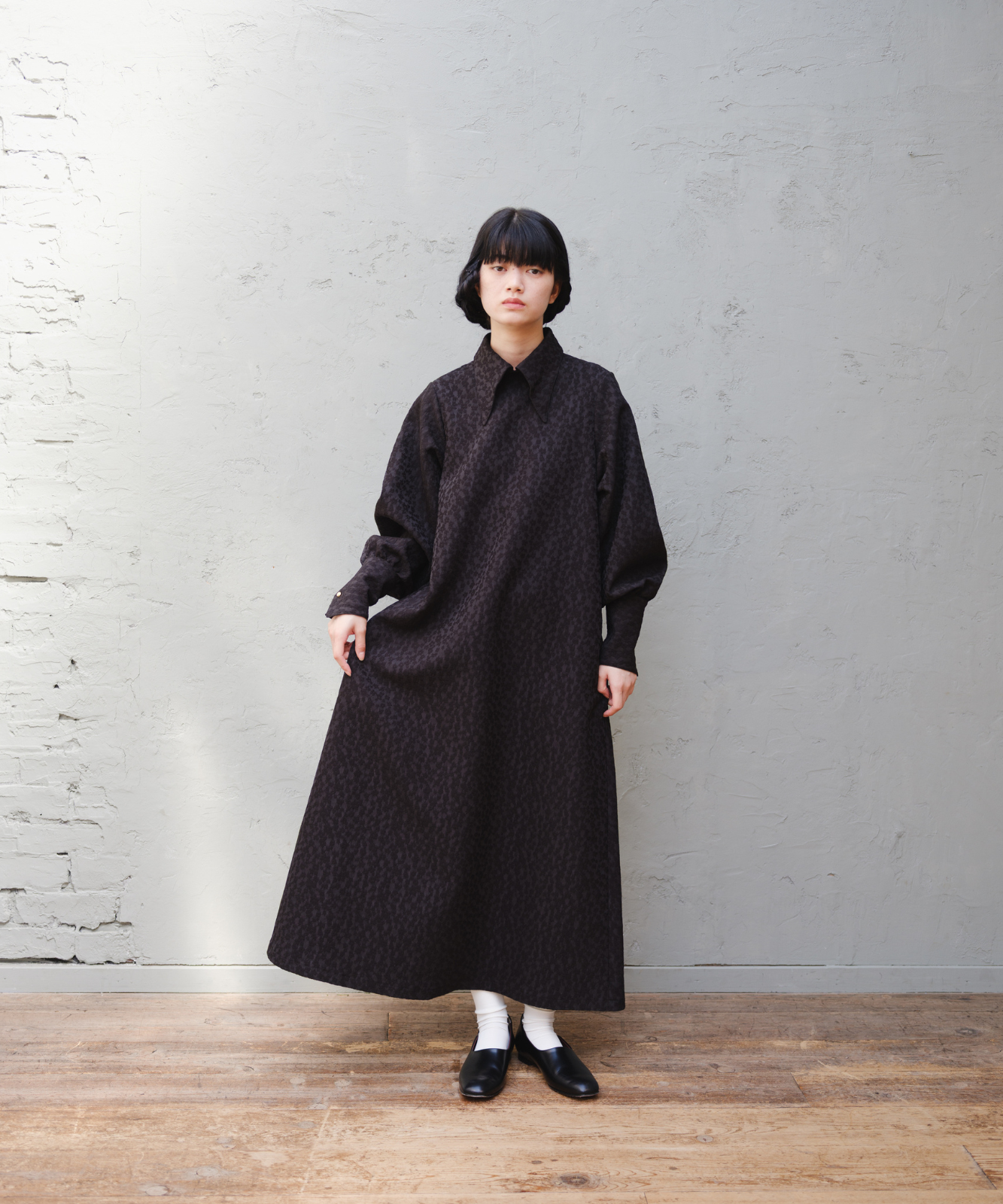 ≪通常販売≫long point collar jacquard onepiece(ロングポイントカラージャカードワンピース)≪2025年10月24日12:00販売開始≫