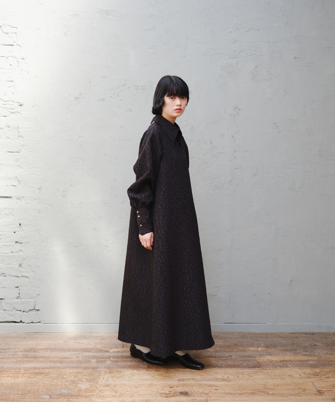 ≪通常販売≫long point collar jacquard onepiece(ロングポイントカラージャカードワンピース)≪2025年10月24日12:00販売開始≫