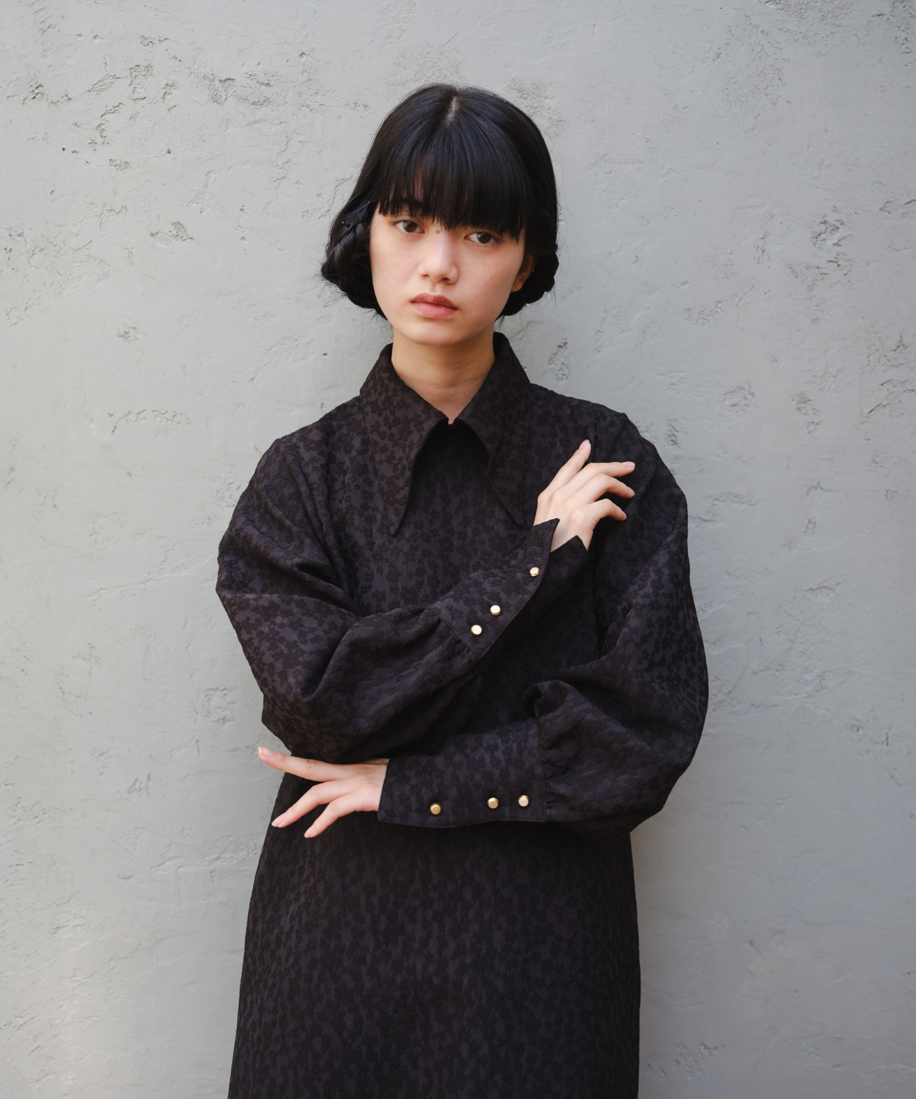 ≪通常販売≫long point collar jacquard onepiece(ロングポイントカラージャカードワンピース)≪2025年10月24日12:00販売開始≫