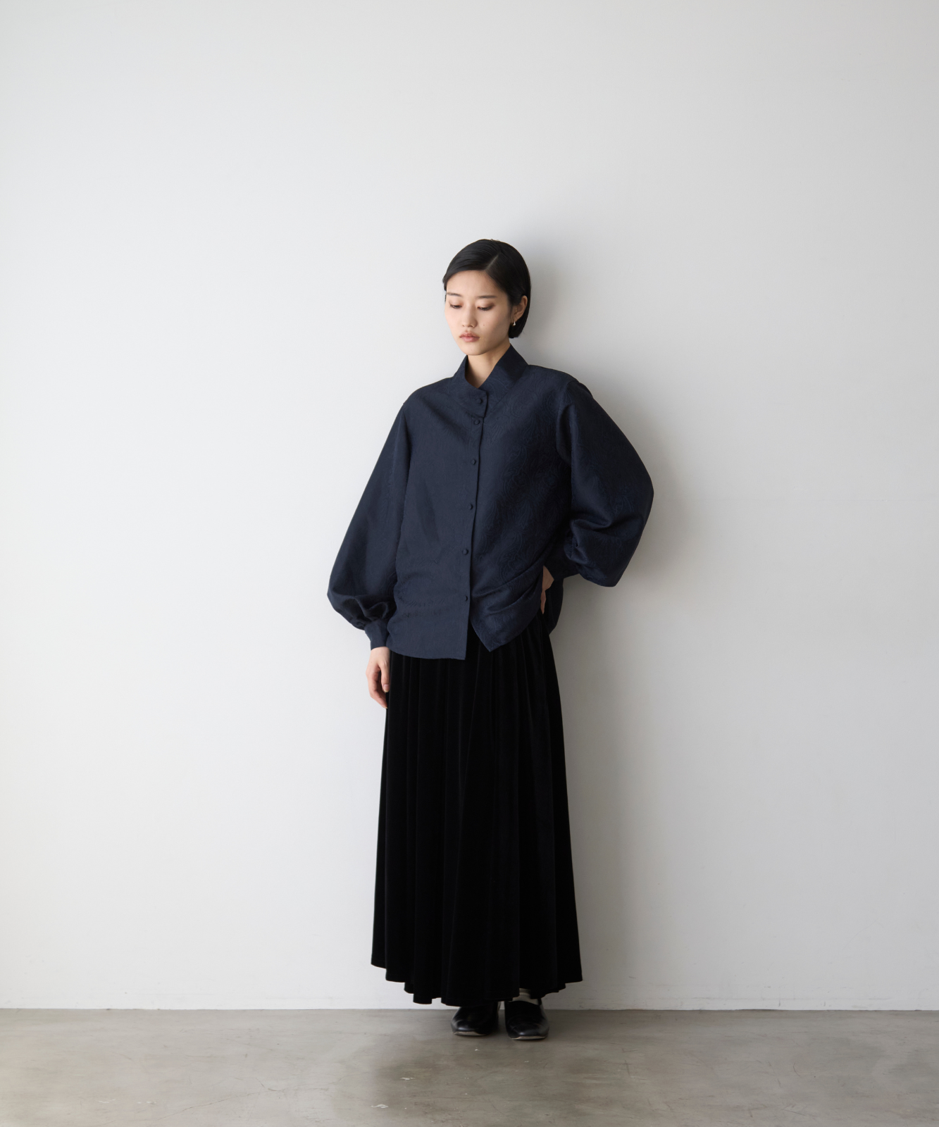 ≪通常販売≫stand collar paisley jacquard blouse(スタンドカラーペイズリージャカードブラウス)≪2025年9月10日15:00販売開始≫