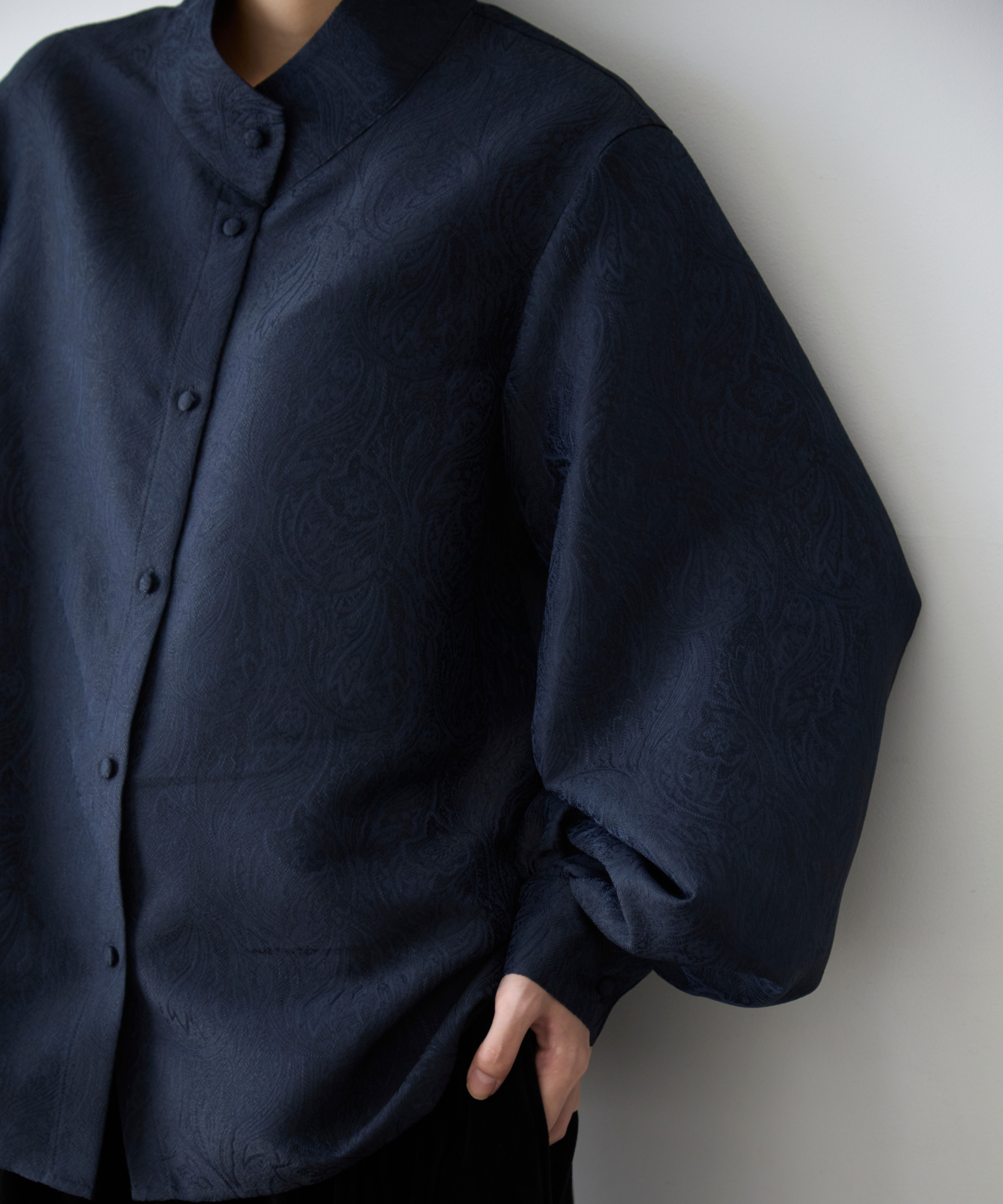 ≪通常販売≫stand collar paisley jacquard blouse(スタンドカラーペイズリージャカードブラウス)≪2025年9月10日15:00販売開始≫