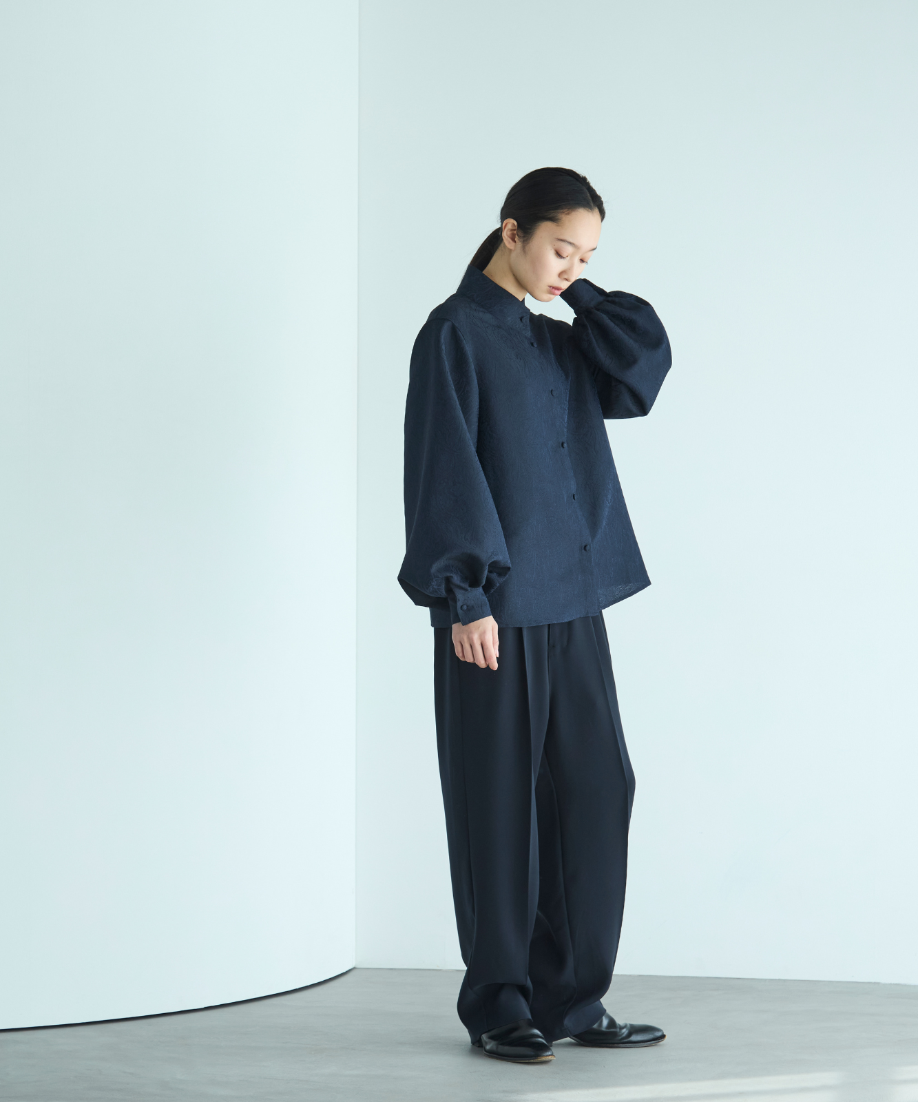 ≪通常販売≫stand collar paisley jacquard blouse(スタンドカラーペイズリージャカードブラウス)≪2025年9月10日15:00販売開始≫
