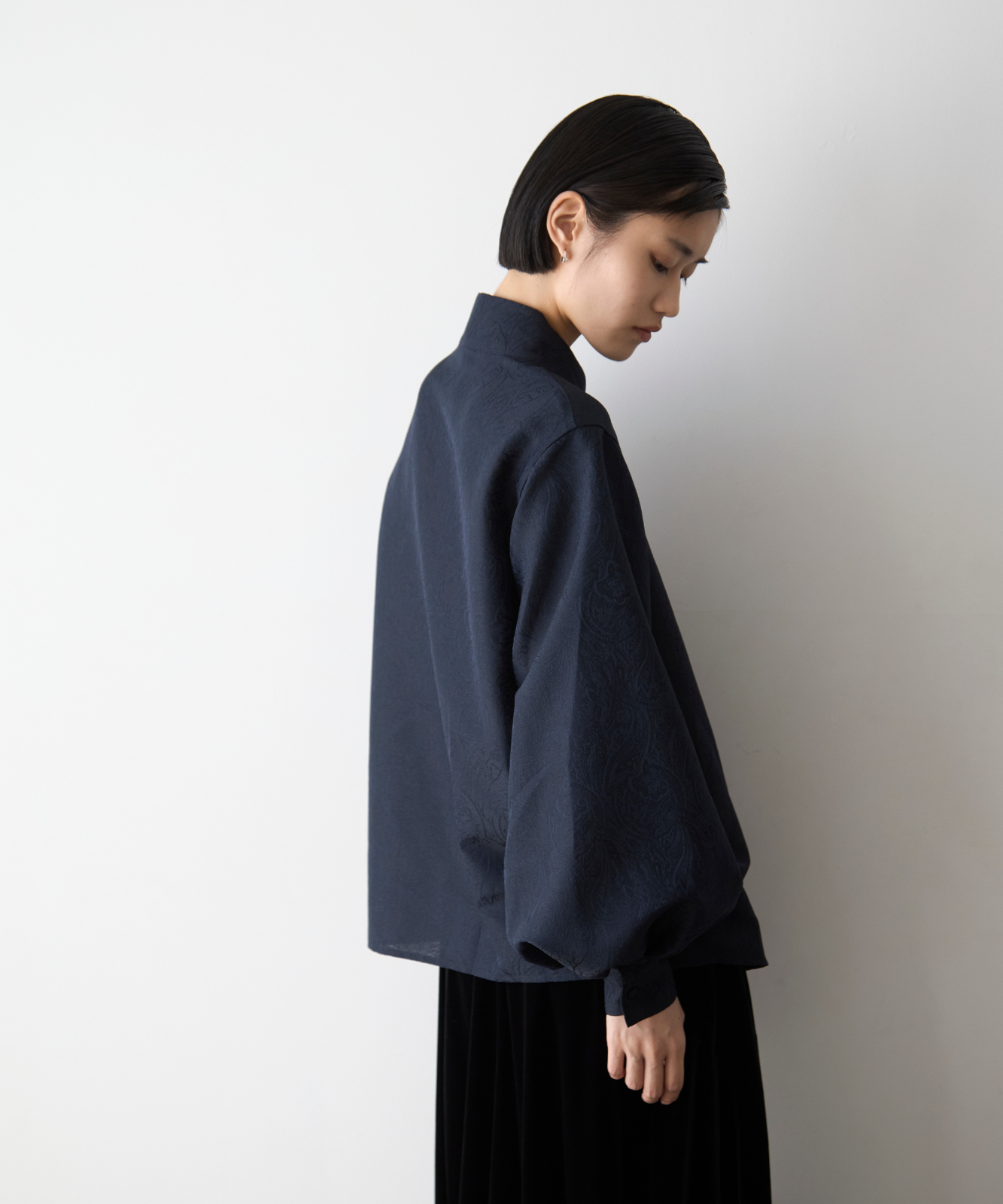 ≪通常販売≫stand collar paisley jacquard blouse(スタンドカラーペイズリージャカードブラウス)≪2025年9月10日15:00販売開始≫
