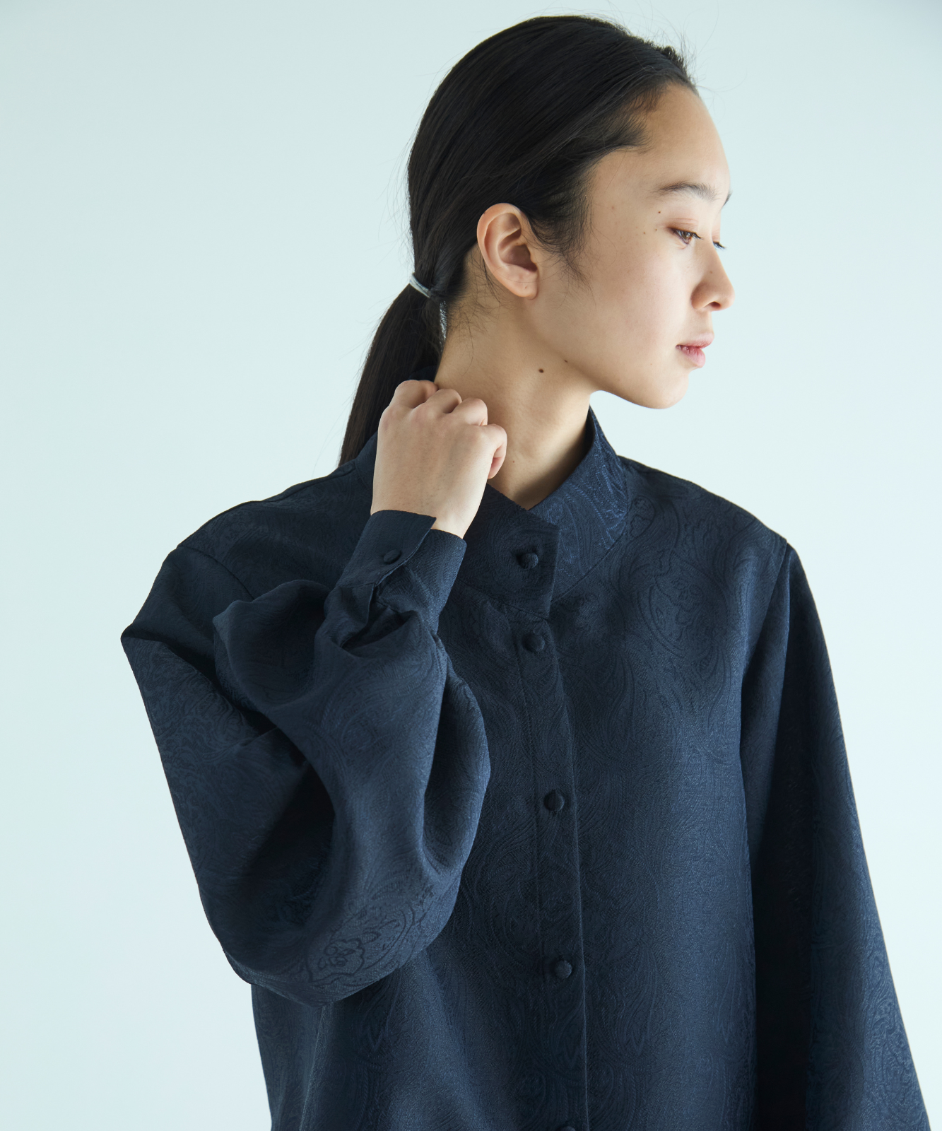≪通常販売≫stand collar paisley jacquard blouse(スタンドカラーペイズリージャカードブラウス)≪2025年9月10日15:00販売開始≫