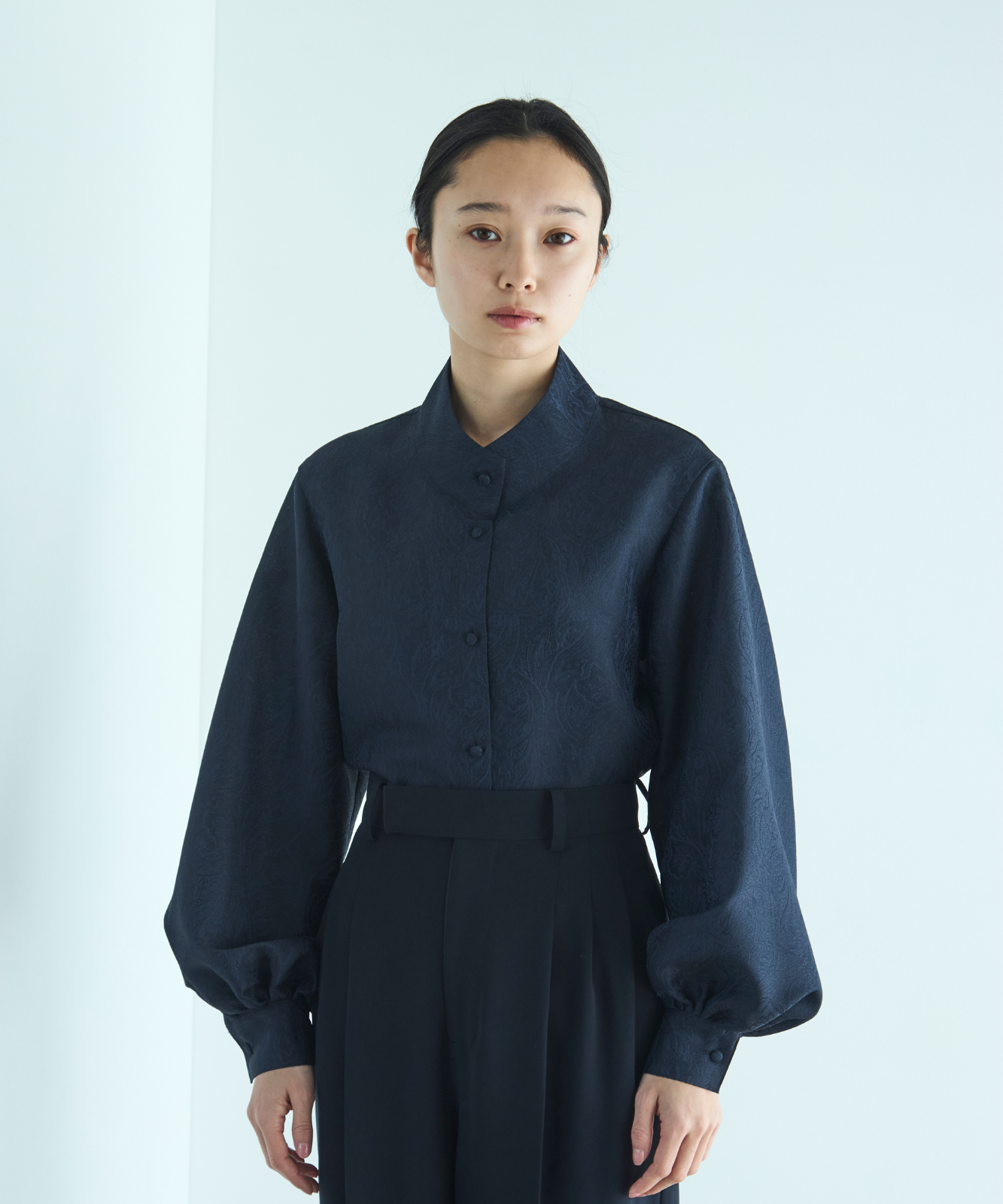 ≪通常販売≫stand collar paisley jacquard blouse(スタンドカラーペイズリージャカードブラウス)≪2025年9月10日15:00販売開始≫