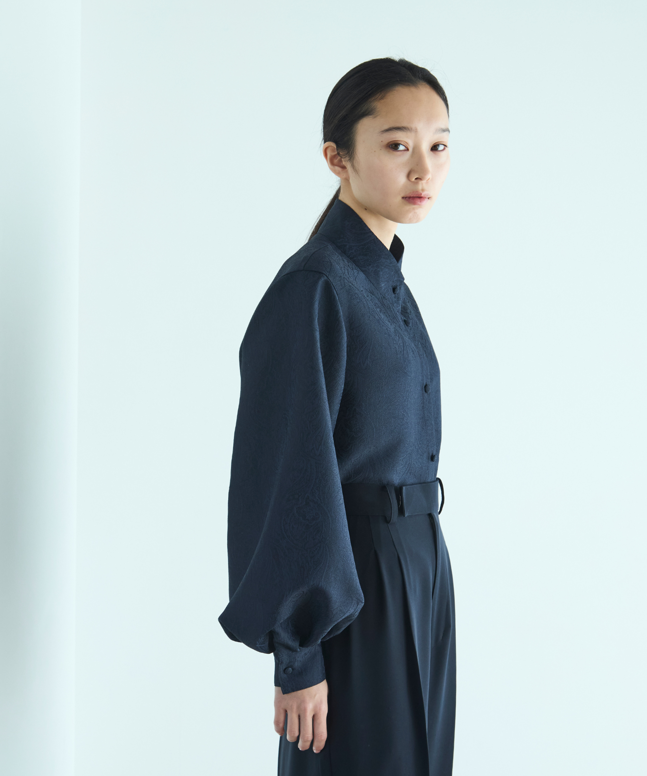 ≪通常販売≫stand collar paisley jacquard blouse(スタンドカラーペイズリージャカードブラウス)≪2025年9月10日15:00販売開始≫