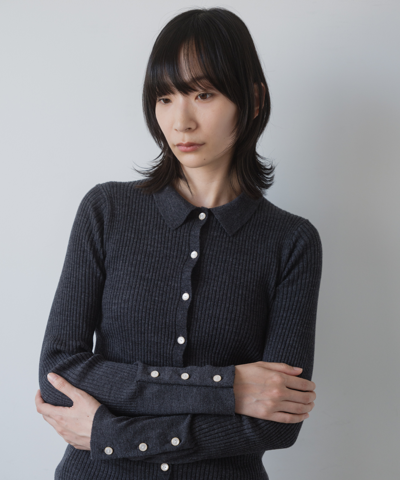 ≪通常販売≫knit polo cardigan(ニットポロカーディガン)