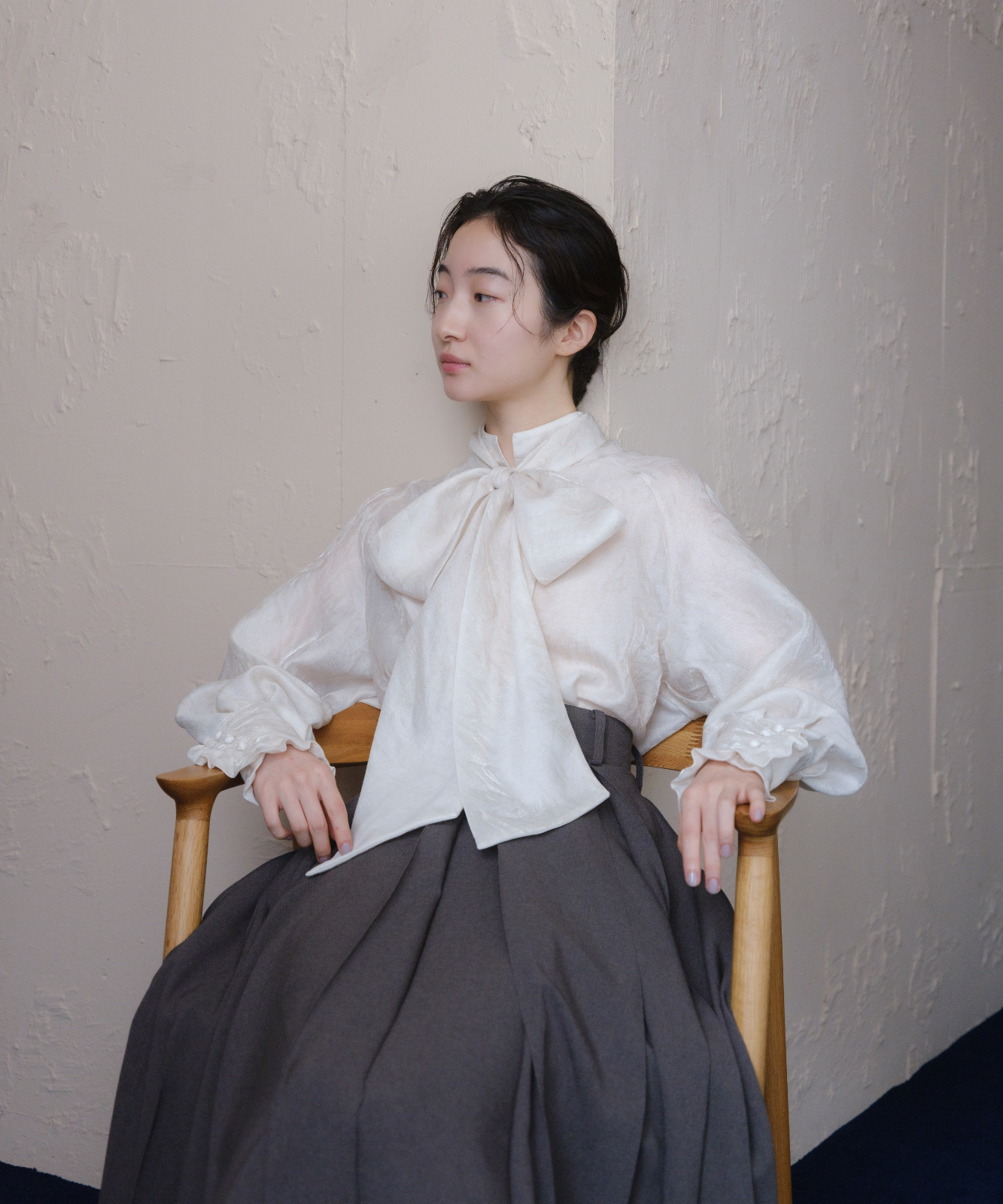 ≪通常販売≫big ribbon jacquard blouse(ビッグリボンジャカードブラウス)≪2026年02月09日12:00販売開始≫
