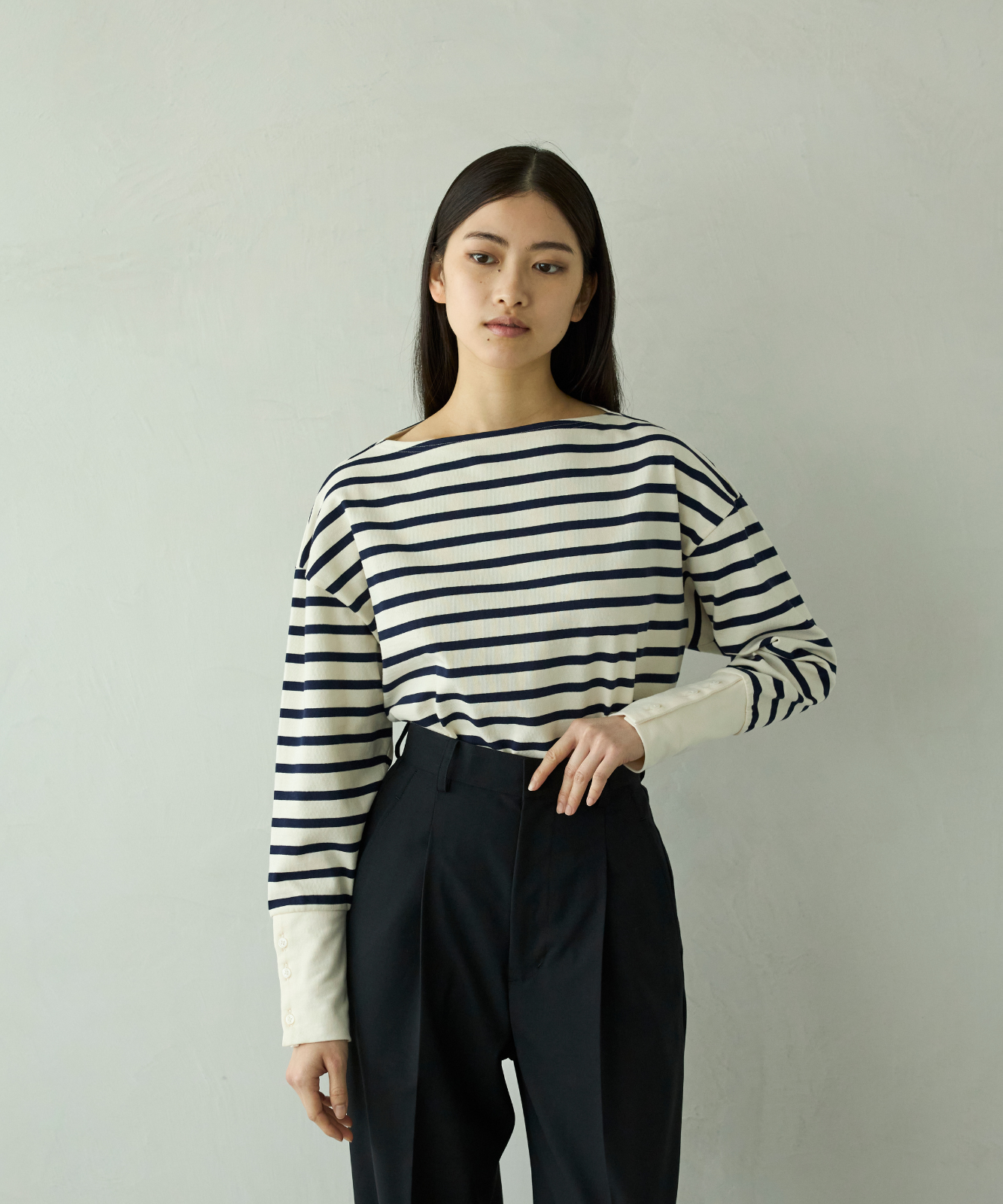 ≪通常販売≫foufou basque shirt(ボーダー) (フーフーバスクシャツ)≪2026年01月30日12:00販売開始≫