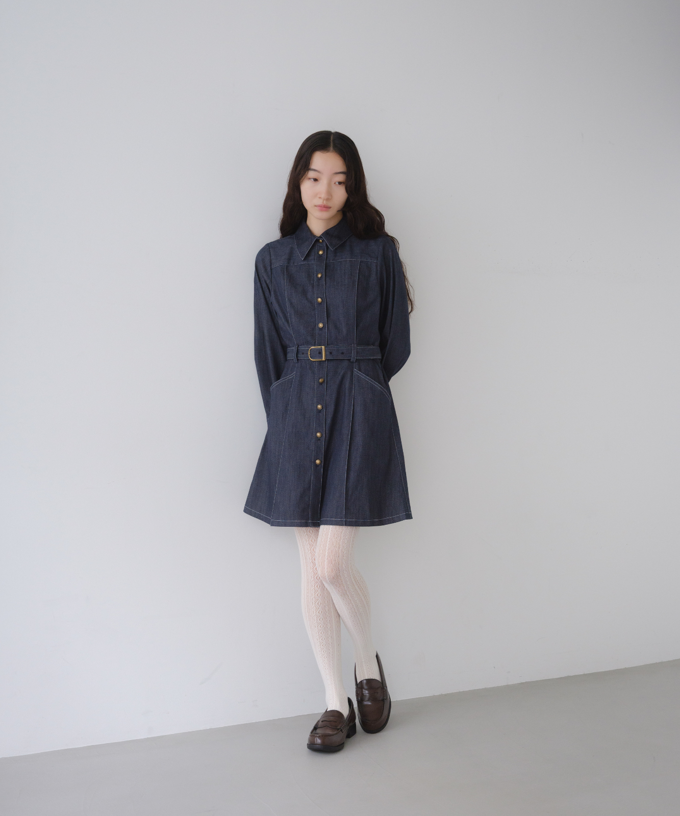≪通常販売≫classical denim mini onepiece （クラシカルデニムミニ