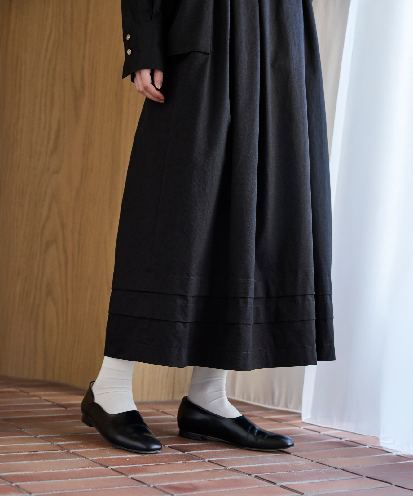 ≪通常販売≫【THE DRESS #70】flat collar medical tuck dress (フラットカラーメディカルタックドレス)≪2026年02月13日12:00販売開始≫