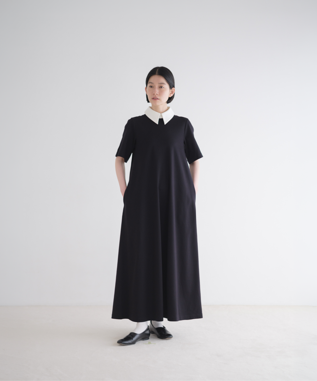 ≪通常販売≫bicolor ponte onepiece （バイカラーポンチワンピース