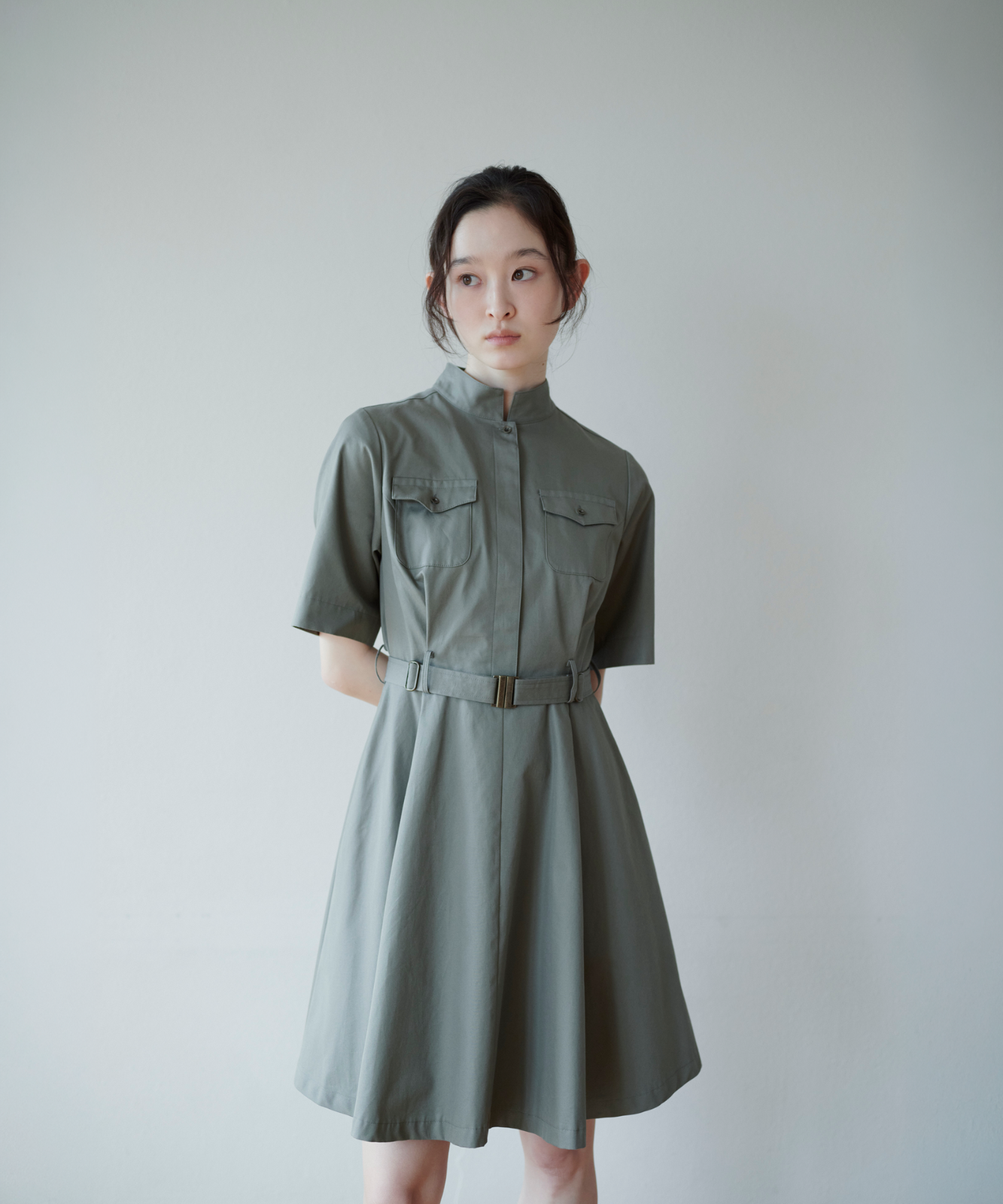 ≪通常販売≫belted mini flare onepiece （ベルテッドミニフレア