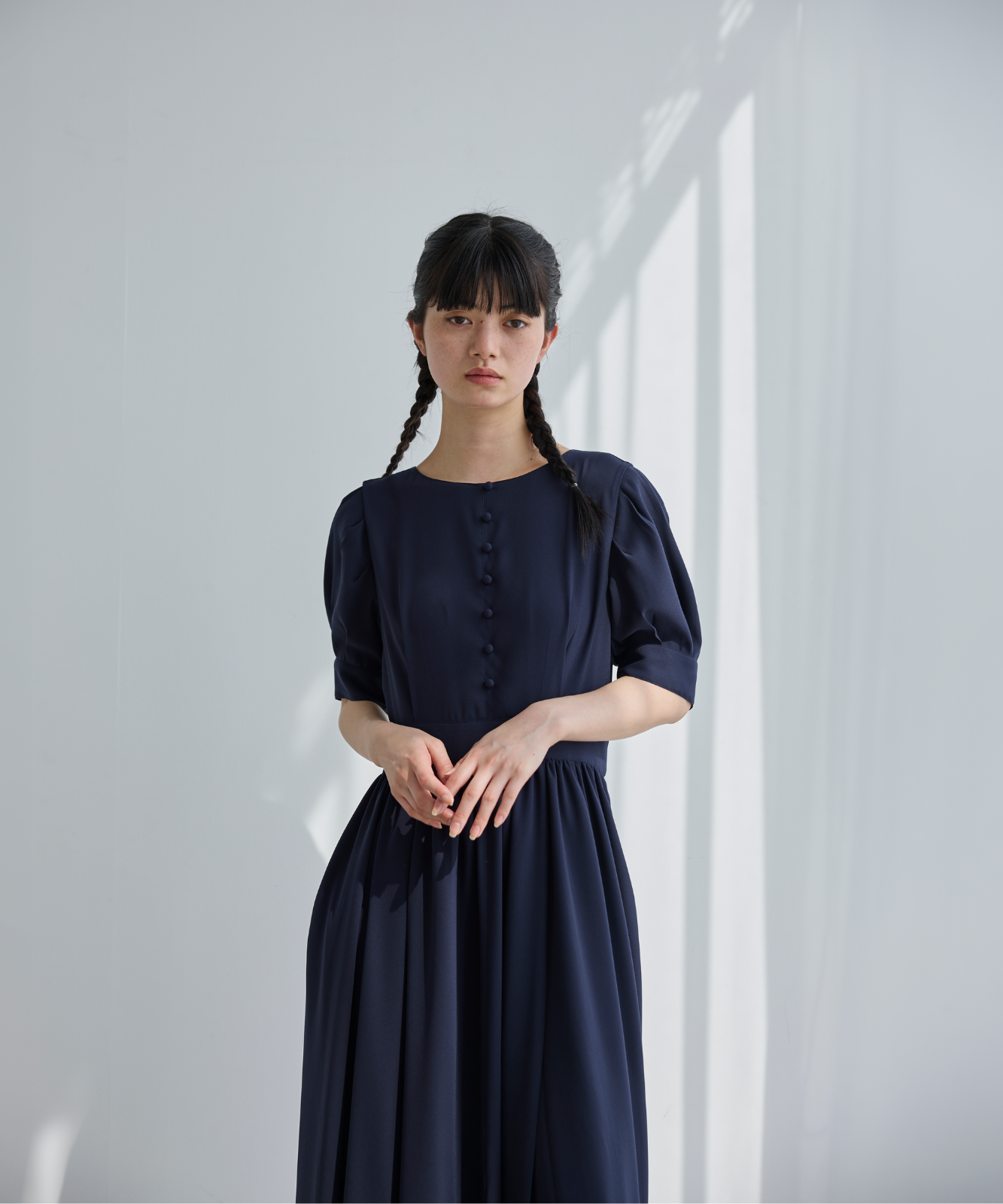 ≪通常販売≫walnut button one piece （ウォルナットボタンワンピース