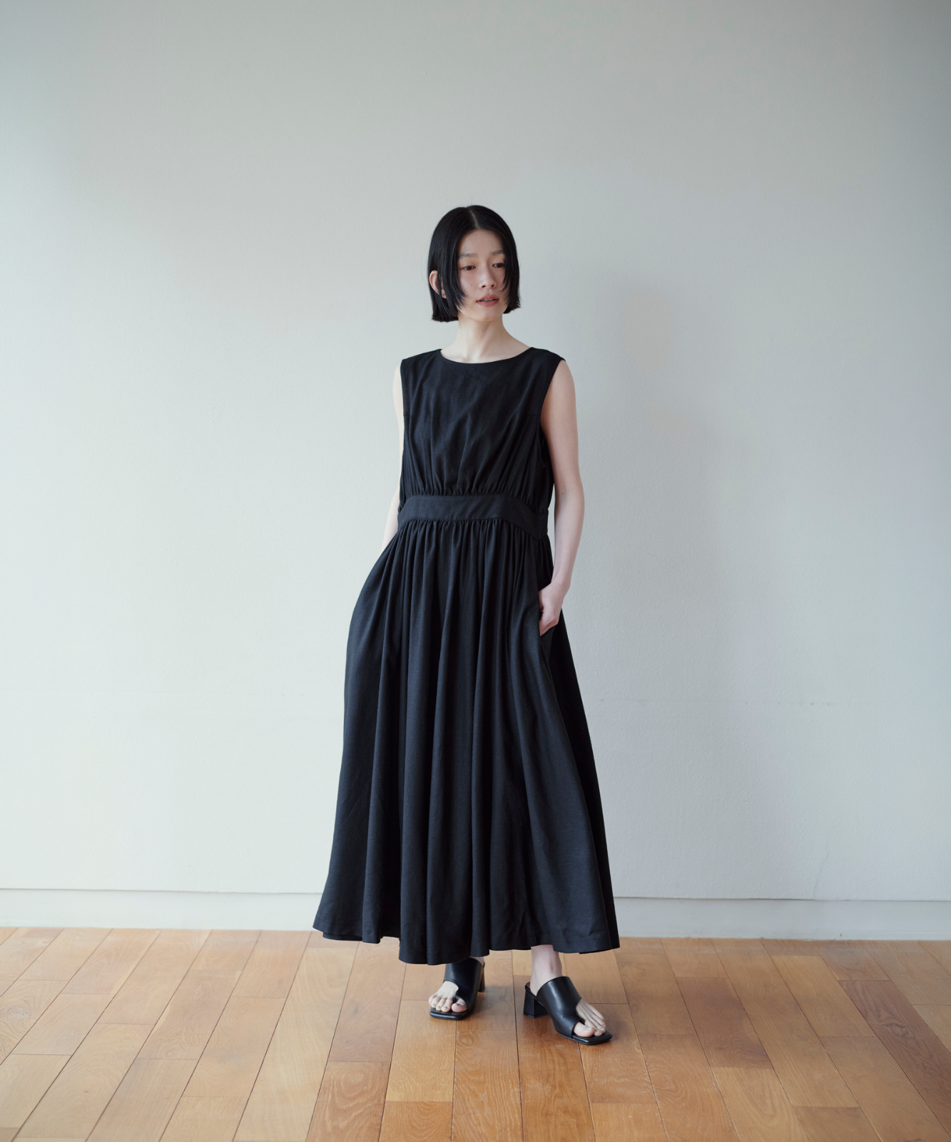 ≪通常販売≫classical linen no-sleeve dress (クラシカルリネンノースリーブドレス)≪2026年05月25日12:00販売開始≫