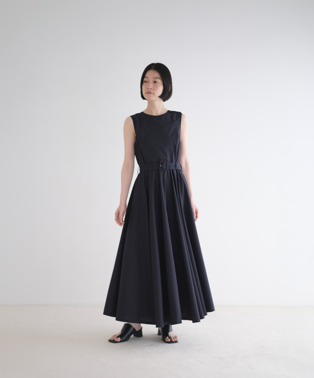 ≪通常販売≫super flare no-sleeve flap dress （スーパーフレア