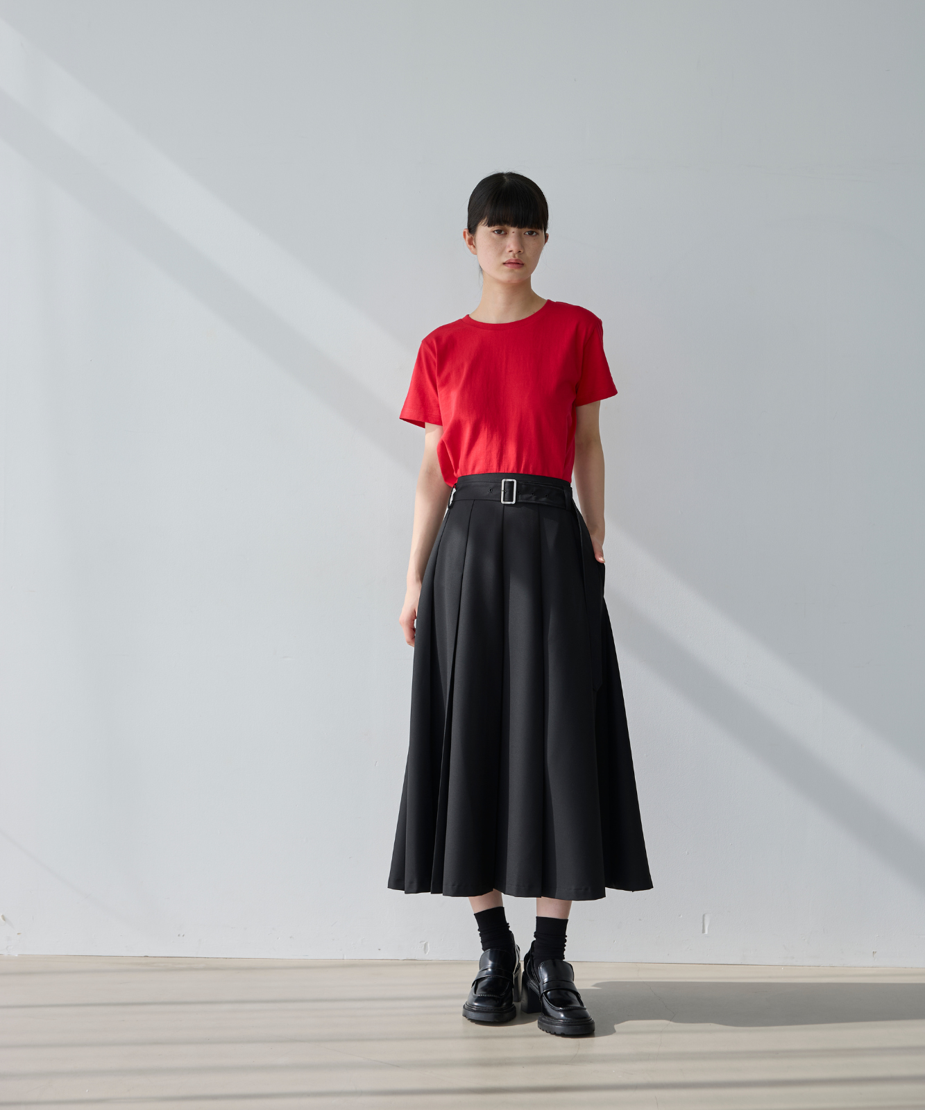 （出品1月末まで）foufou ハイウエストタッククラシカルスカート　　サイズ1 ≪通常販売≫classical tuck skirt （クラシカルタックスカート