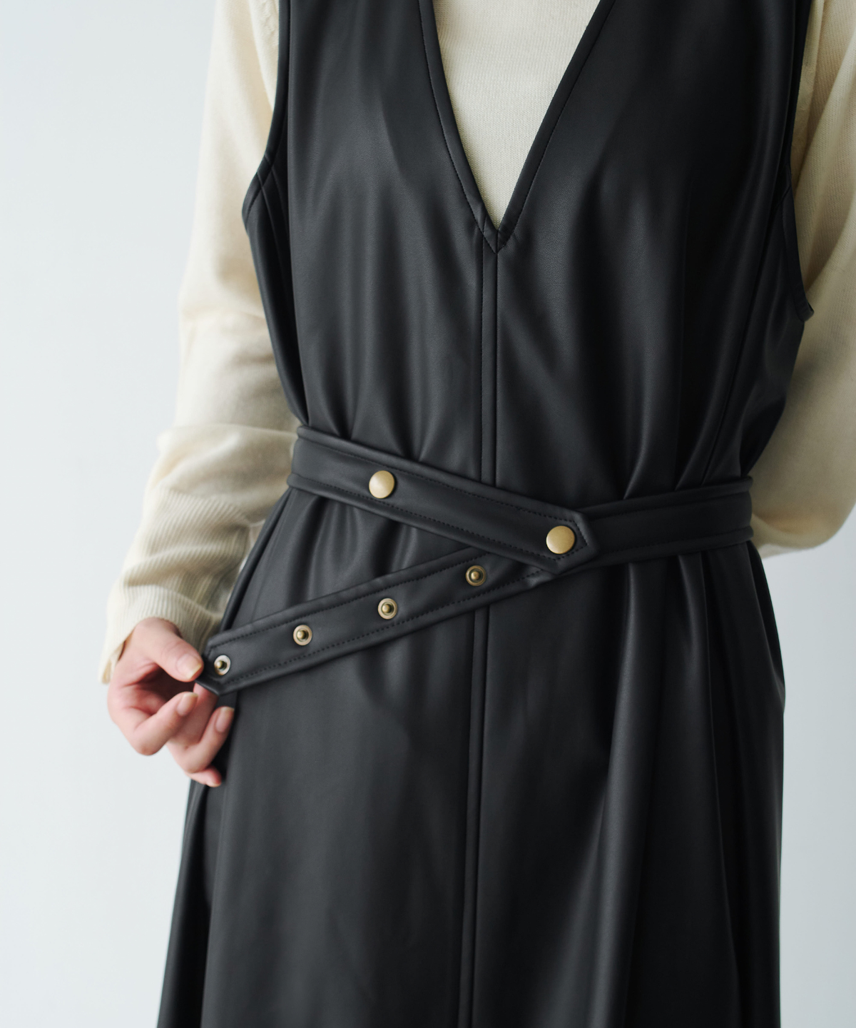 ≪通常販売≫leather jumper skirt (レザージャンパースカート)≪2026年9月29日12:00販売開始≫