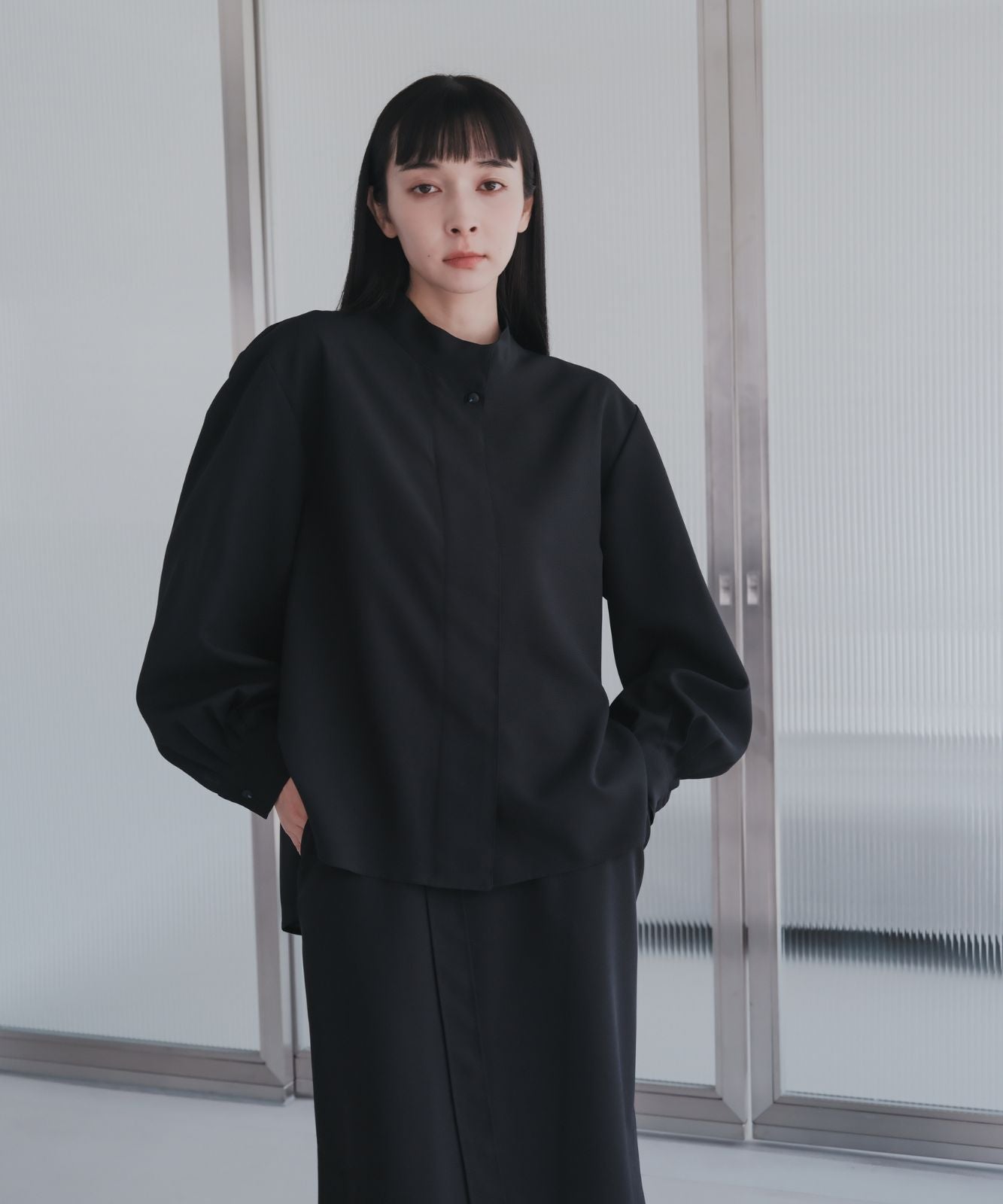 ≪予約販売≫high neck blouse(ハイネックブラウス)≪2023年8月23日19:00販売開始≫≪2023年10月下旬発送予定≫