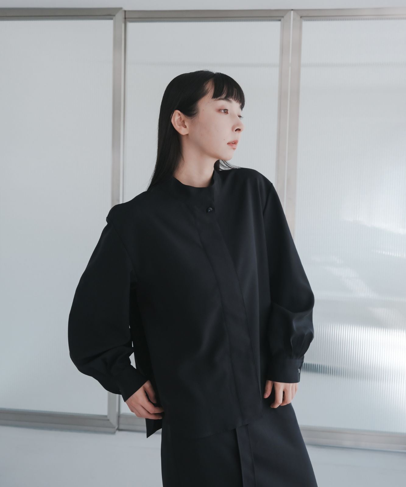 ≪予約販売≫high neck blouse(ハイネックブラウス)≪2023年8月23日19:00販売開始≫≪2023年10月下旬発送予定≫