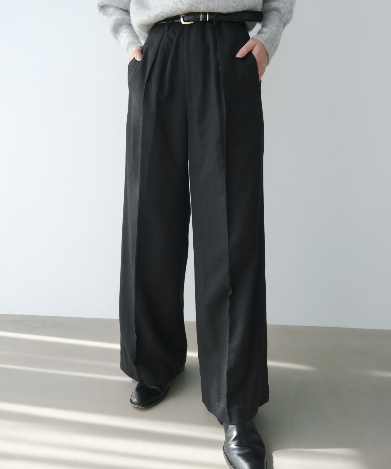 ≪通常販売≫wool-like wide pants (ウールライクワイドパンツ)