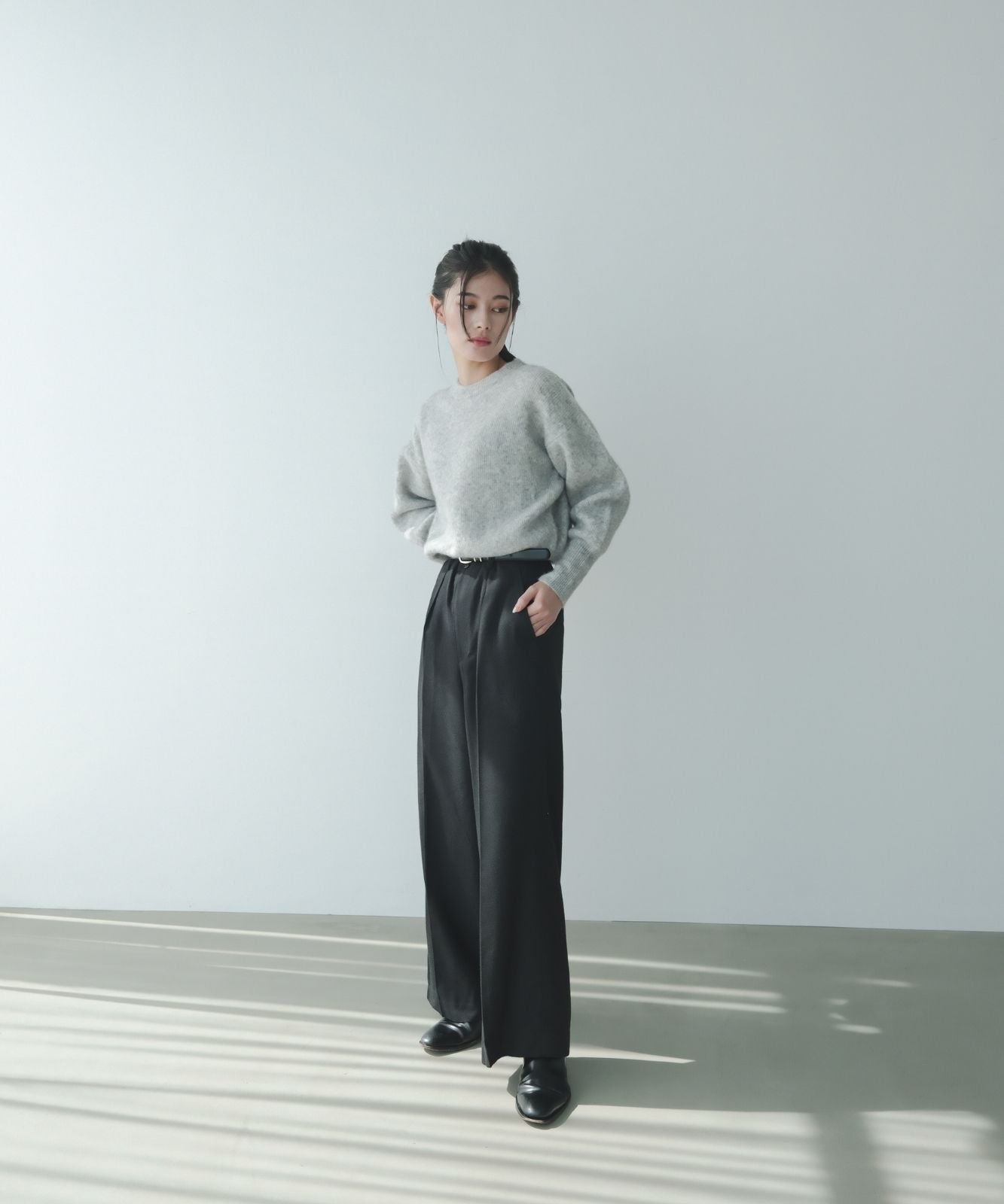 ≪通常販売≫wool-like wide pants (ウールライクワイドパンツ)