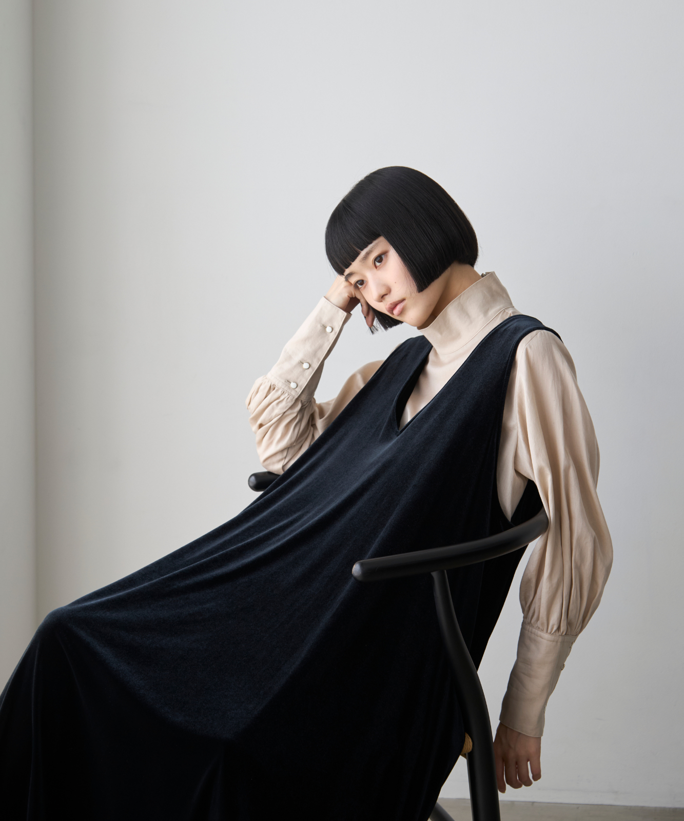 foufou ベロアワンピース Mサイズ ≪通常販売≫【THE DRESS #16】no-sleeve velour one piece