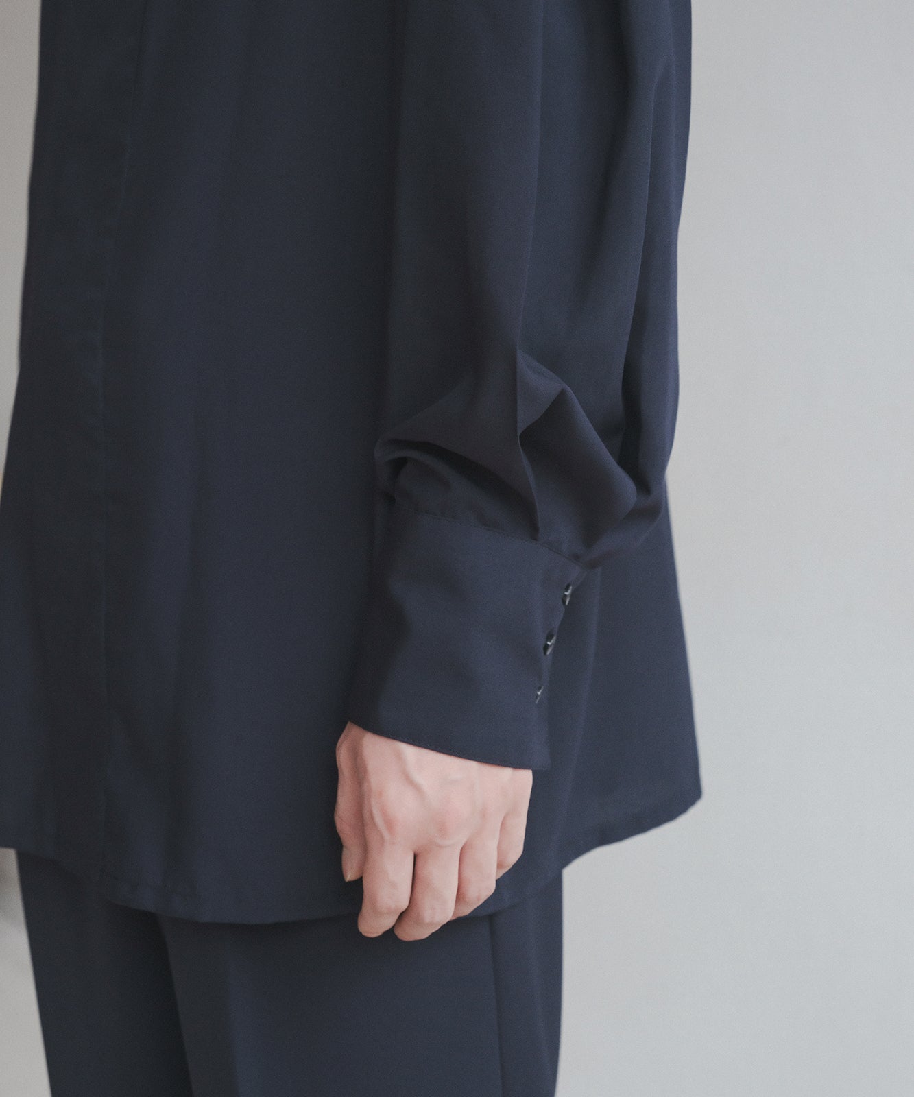 ≪予約販売≫【Men's】stand collar fly front blouse(スタンドカラーフライフロントブラウス)≪2023年7月19日21:00販売開始≫≪2023年10月上旬発送予定≫