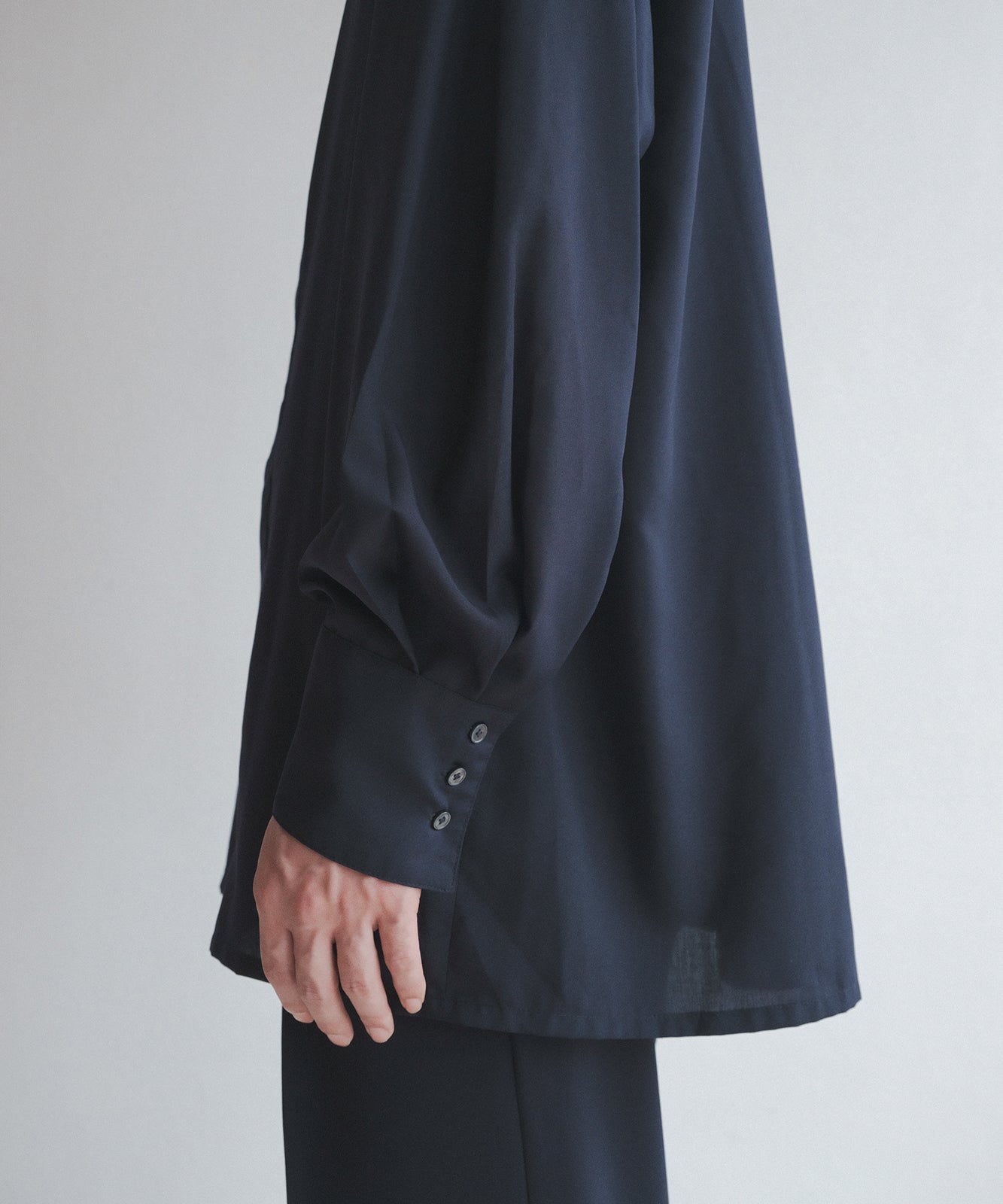 ≪予約販売≫【Men's】stand collar fly front blouse(スタンドカラーフライフロントブラウス)≪2023年7月19日21:00販売開始≫≪2023年10月上旬発送予定≫