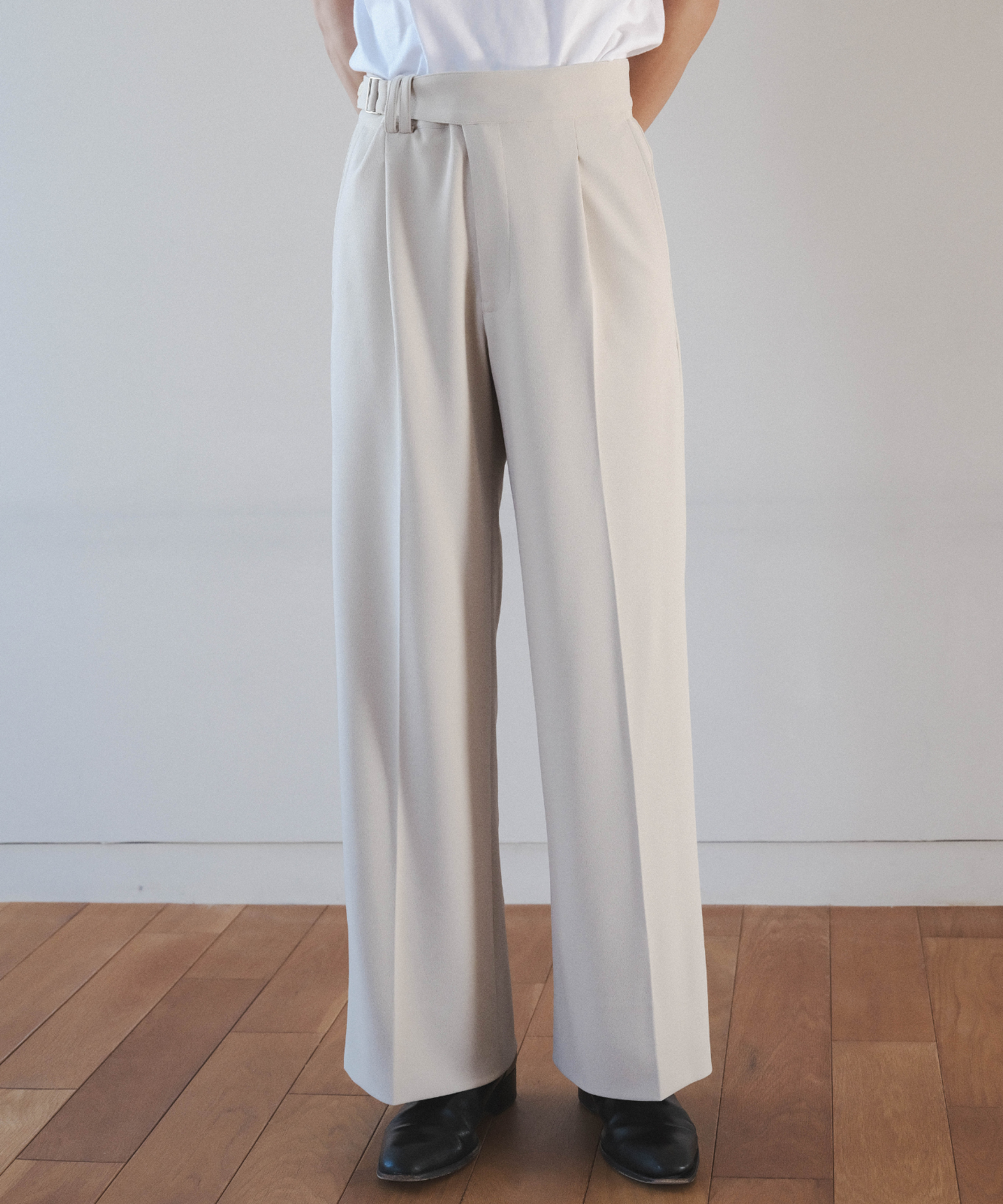 ≪通常販売≫【Men's】pear skin tuck pants(ペアスキンタックパンツ)