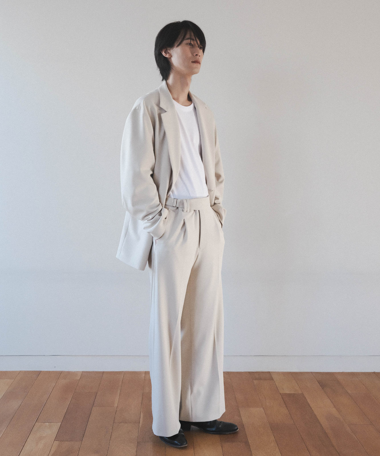 ≪通常販売≫【Men's】pear skin tuck pants(ペアスキンタックパンツ)