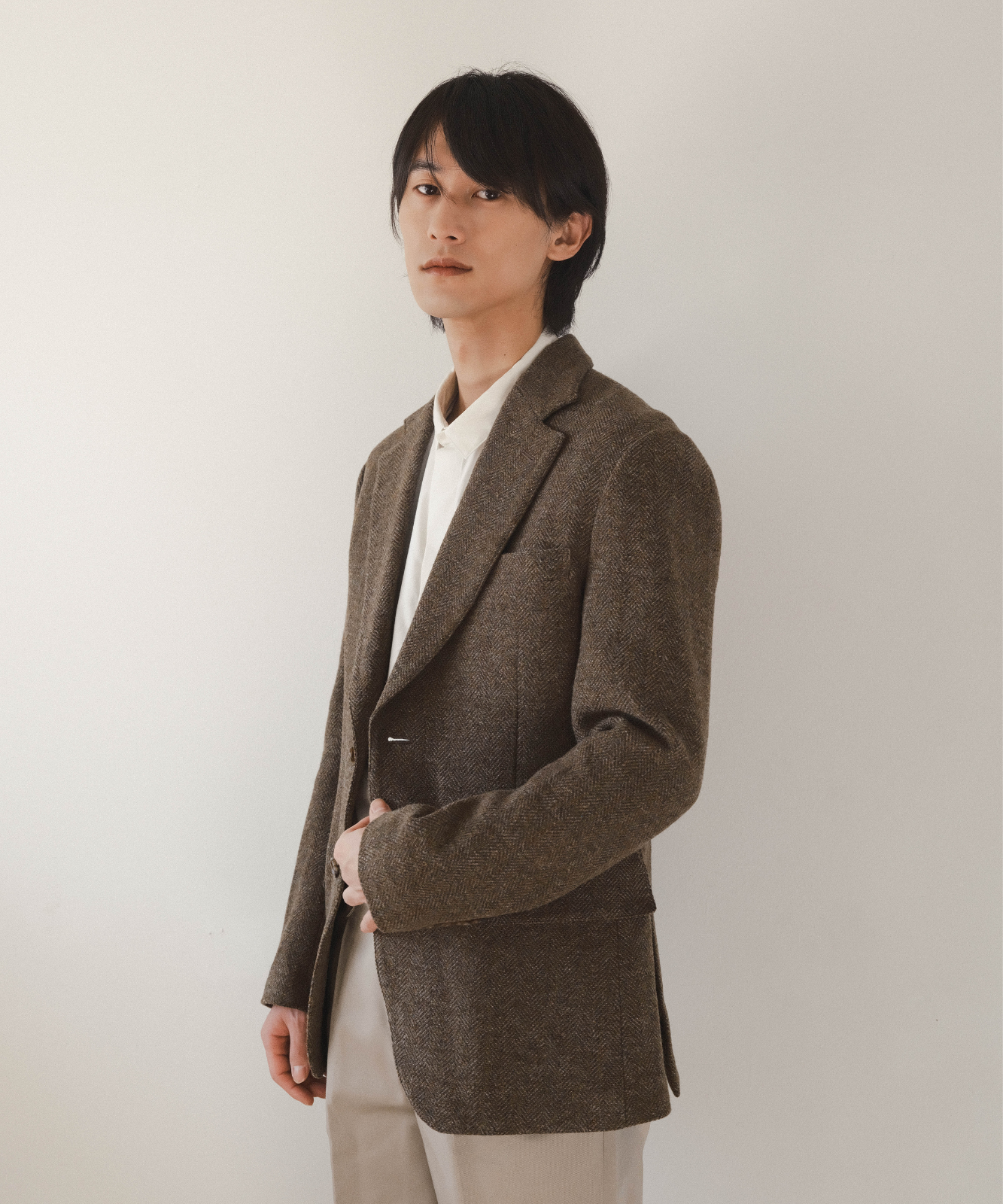 ≪在庫販売≫【Men's】wool herringbone jacket " annie "（ウールヘリンボーンジャケット「アニー」）