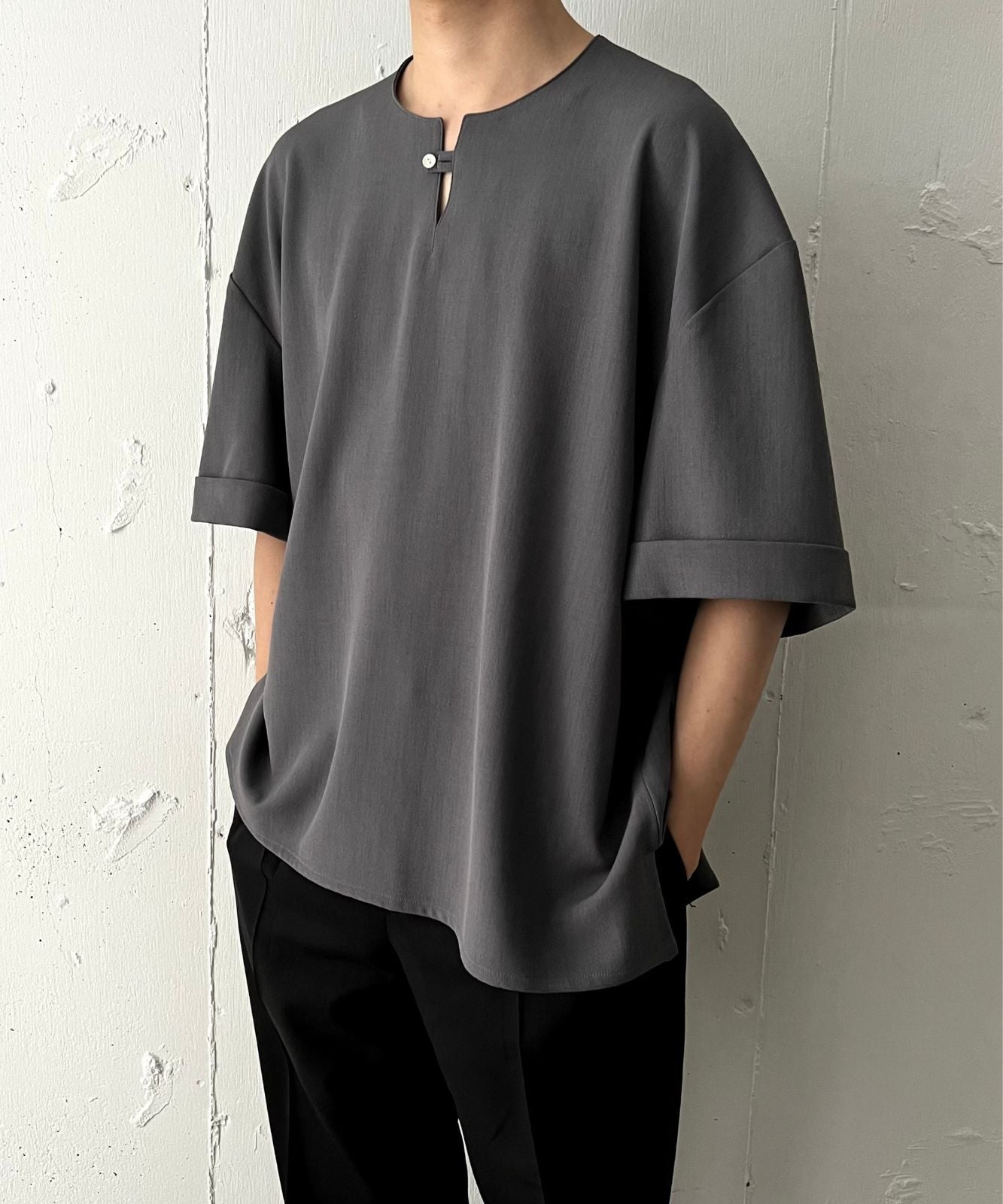 ≪在庫販売≫【Men's】easy skipper collar blouse(イージースキッパーカラーブラウス)≪2023年9月8日15:00販売開始≫