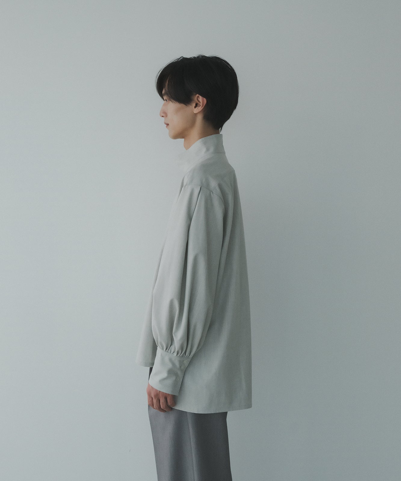 ≪予約販売≫【Men's】high neck flap blouse(ハイネックフラップブラウス)≪2023年9月1日15:00販売開始≫≪2023年11月下旬発送予定≫