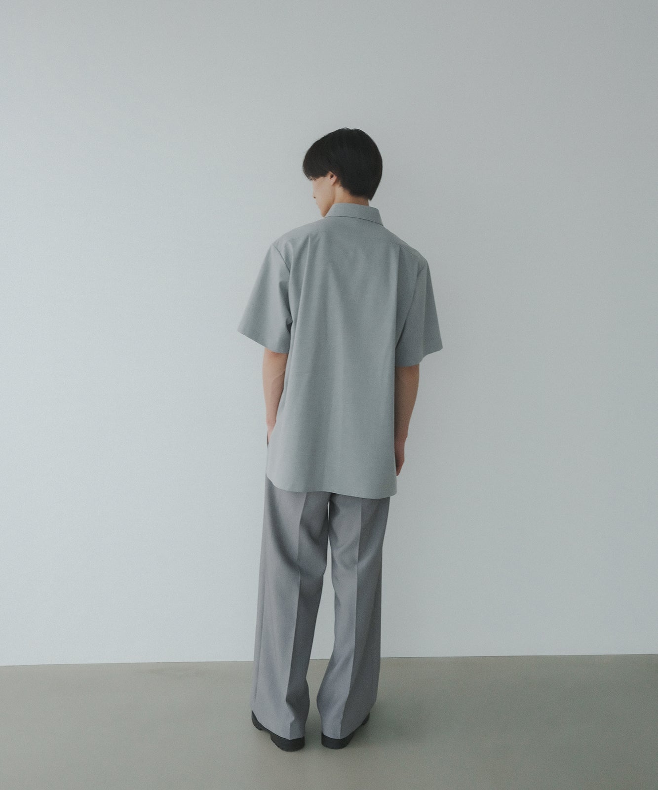 ≪在庫販売≫【Men's】shirts collar minimal blouse(シャツカラー ミニマルブラウス)