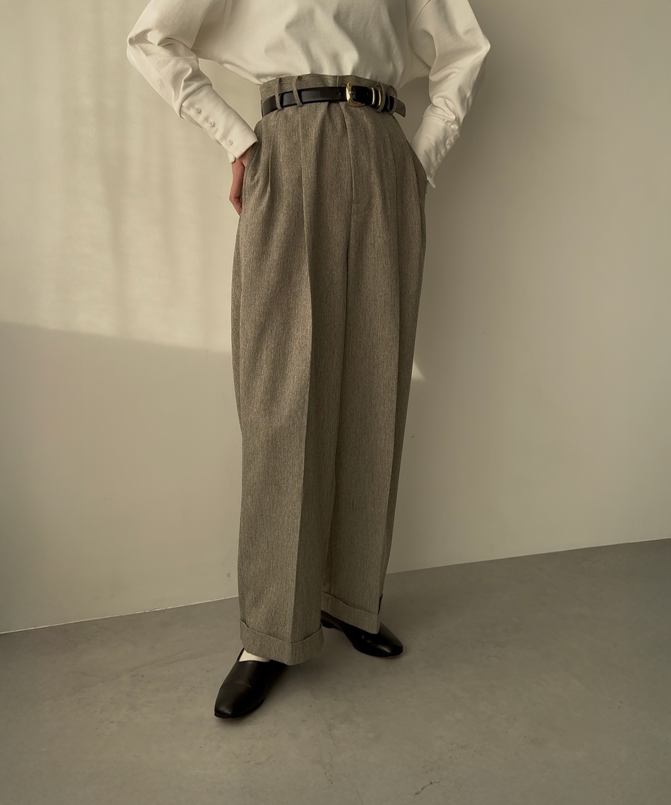 ≪通常販売≫herringbone two tuck slacks(ヘリンボーンツータックスラックス)
