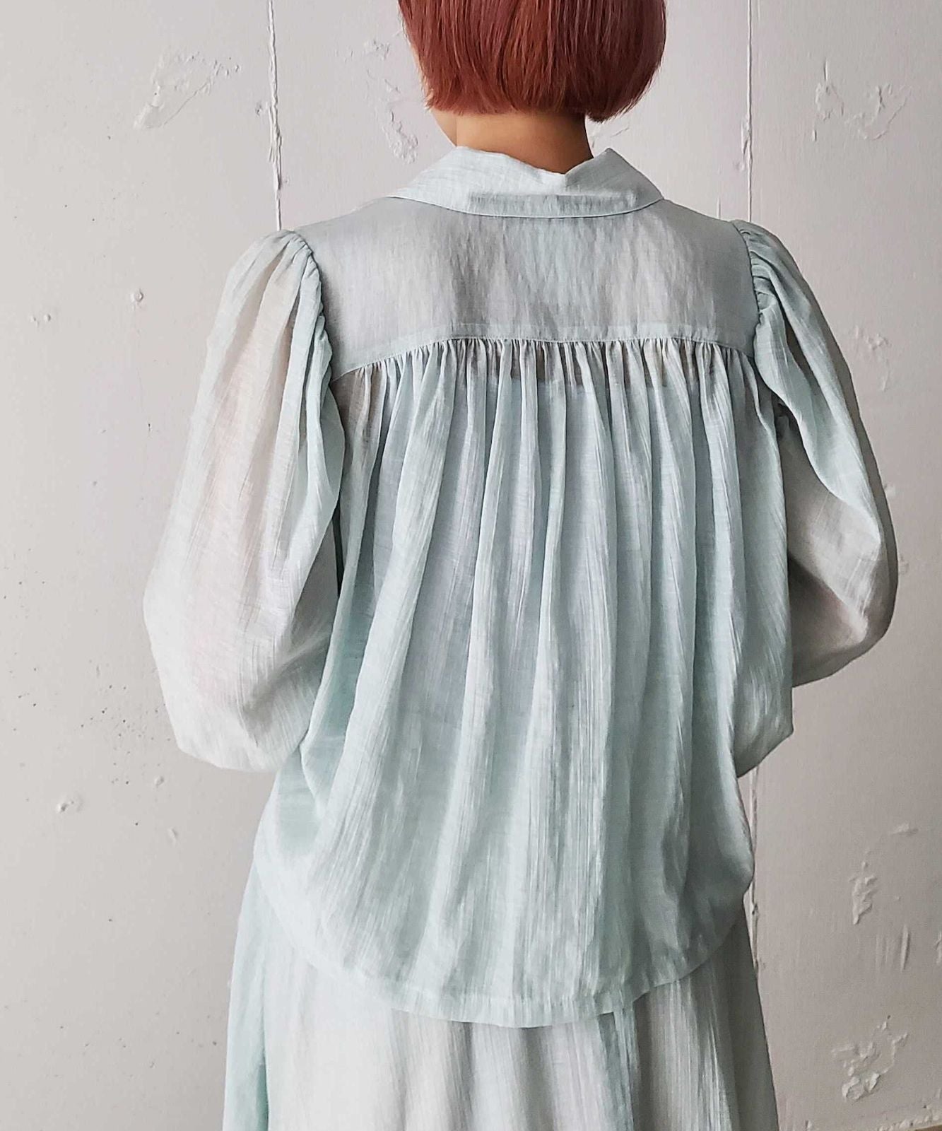≪在庫販売≫【CANDY DRESS CRAZY GARDEN】big collar sheer blouse(ビッグカラーシアーブラウス)