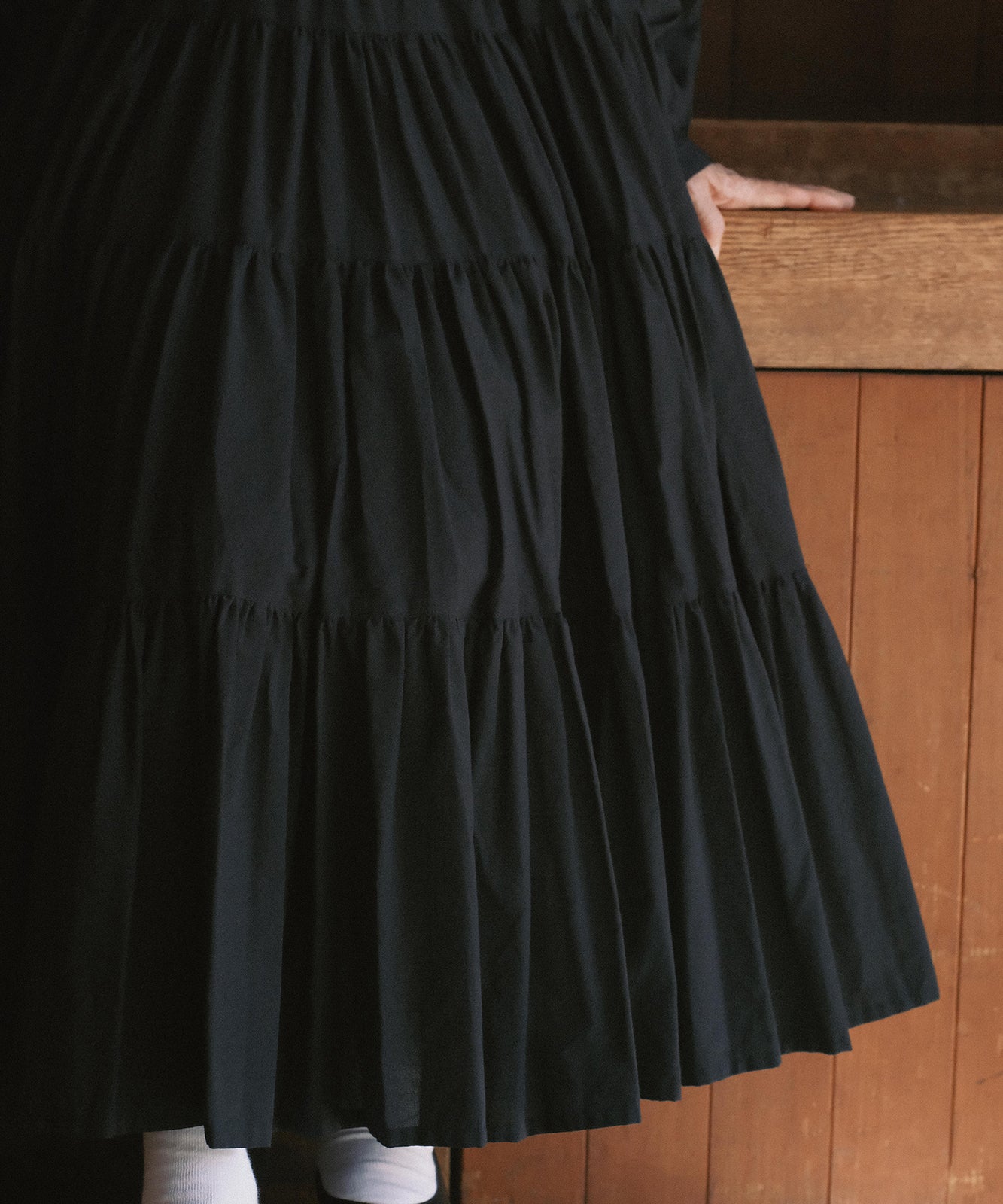 ≪通常販売≫【THE DRESS #29】raglan sleeve tiered dress (ラグランスリーブティアードドレス)