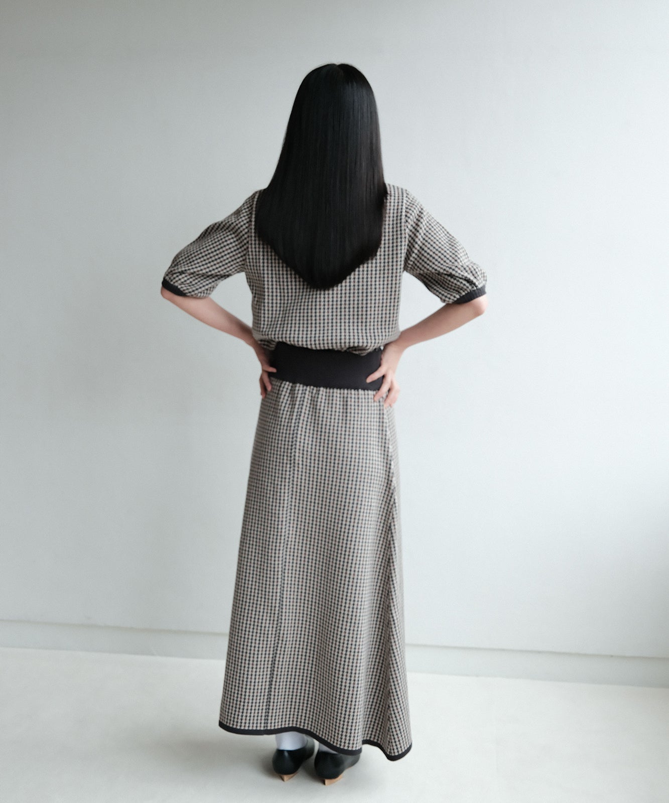 ≪通常販売≫chidori check straight skirt(千鳥チェックストレートスカート)