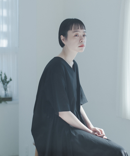 ≪在庫販売≫【THE DRESS #36】black linen dress（ブラックリネンドレス）≪2023年8月4日19:00販売開始≫