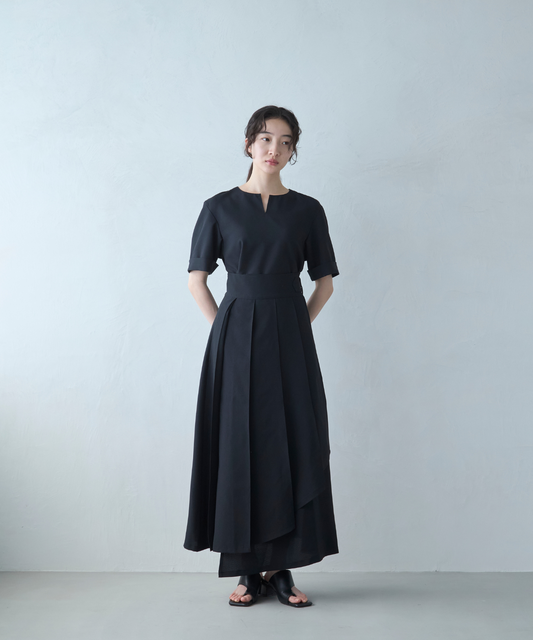 ≪通常販売≫【THE DRESS #00】black flare onepiece（ブラック