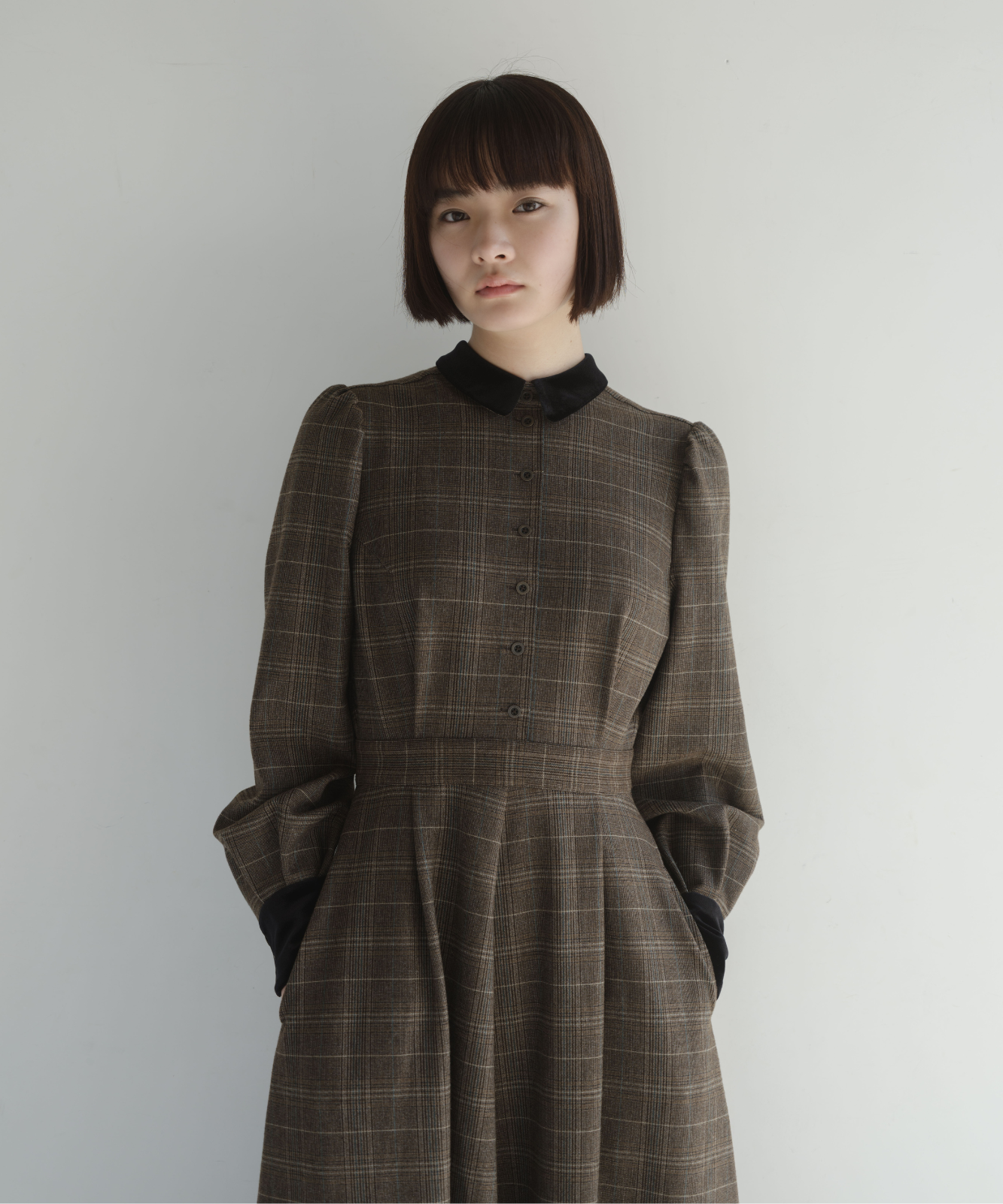 ≪通常販売≫glen check bicolor one piece（グレンチェックバイカラーワンピース）≪2025年11月26日12:00販売開始≫