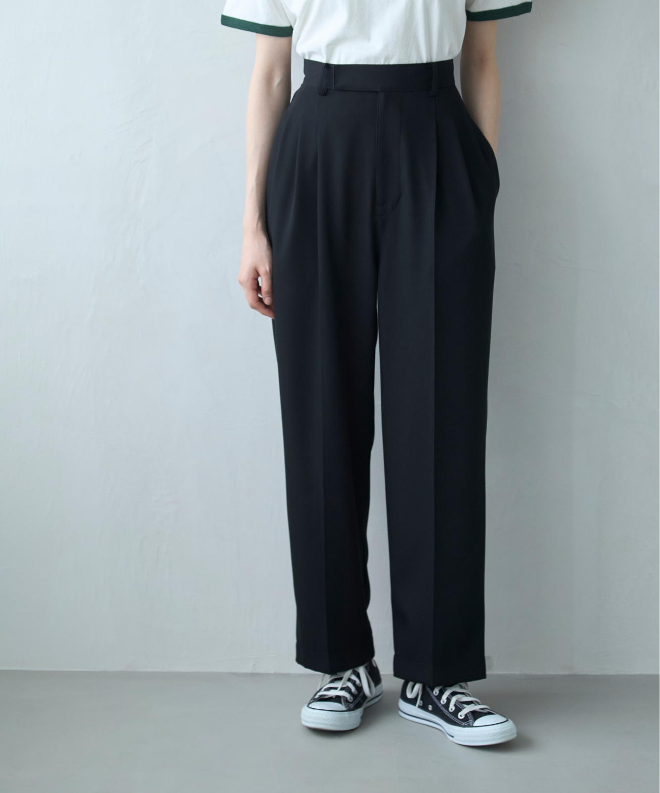 ≪通常販売≫toro tuck slacks（トロタックスラックス）- ブラック -