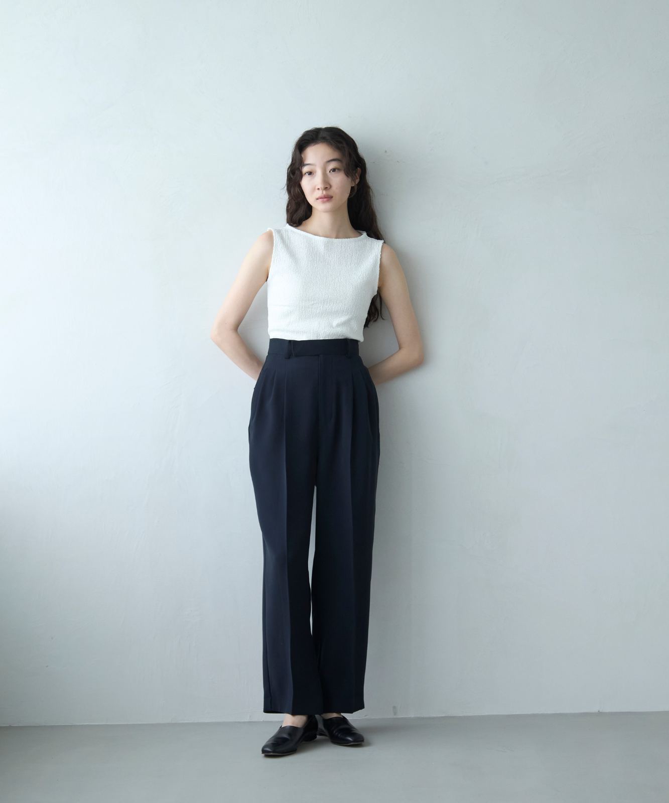 ≪通常販売≫toro tuck slacks（トロタックスラックス）- ネイビー -