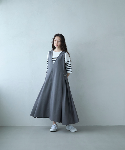 ≪通常販売≫v neck jumper skirt（Vネックジャンパースカート）