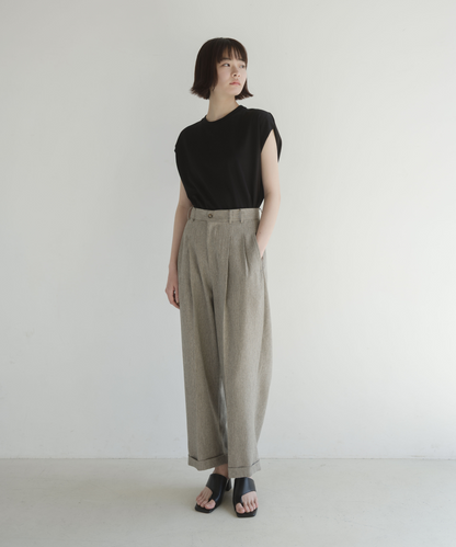 ≪通常販売≫herringbone two tuck slacks（ヘリンボーンツータックスラックス）